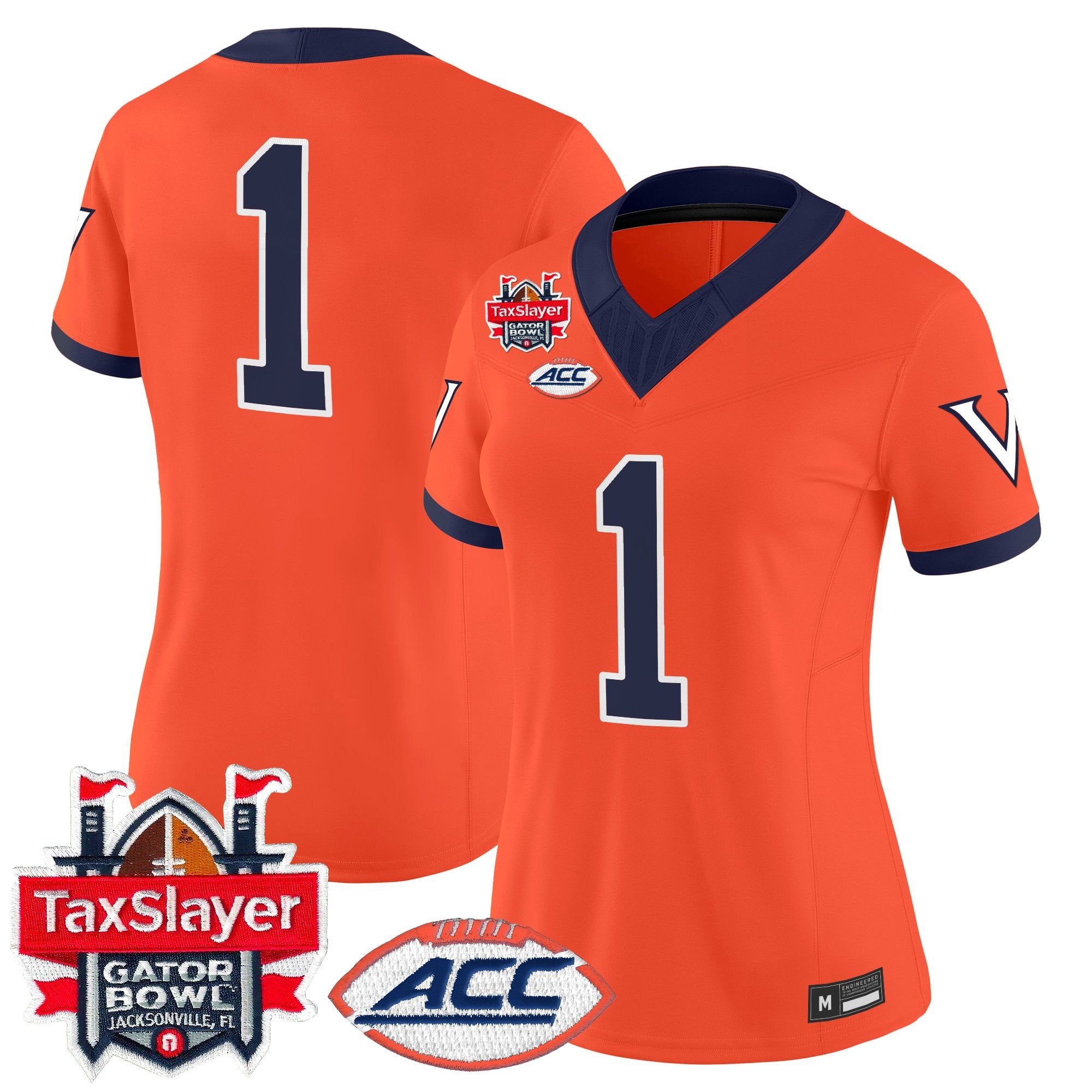 Women's Virginia Cavaliers 1995 Throwbacks Vapor Limited Jersey - Gator Bowl Patch - All Stitched