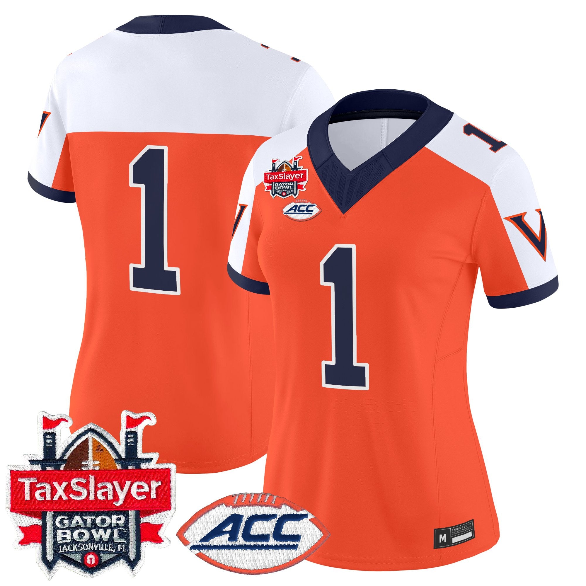 Women's Virginia Cavaliers 1995 Throwbacks Vapor Limited Jersey - Gator Bowl Patch - All Stitched