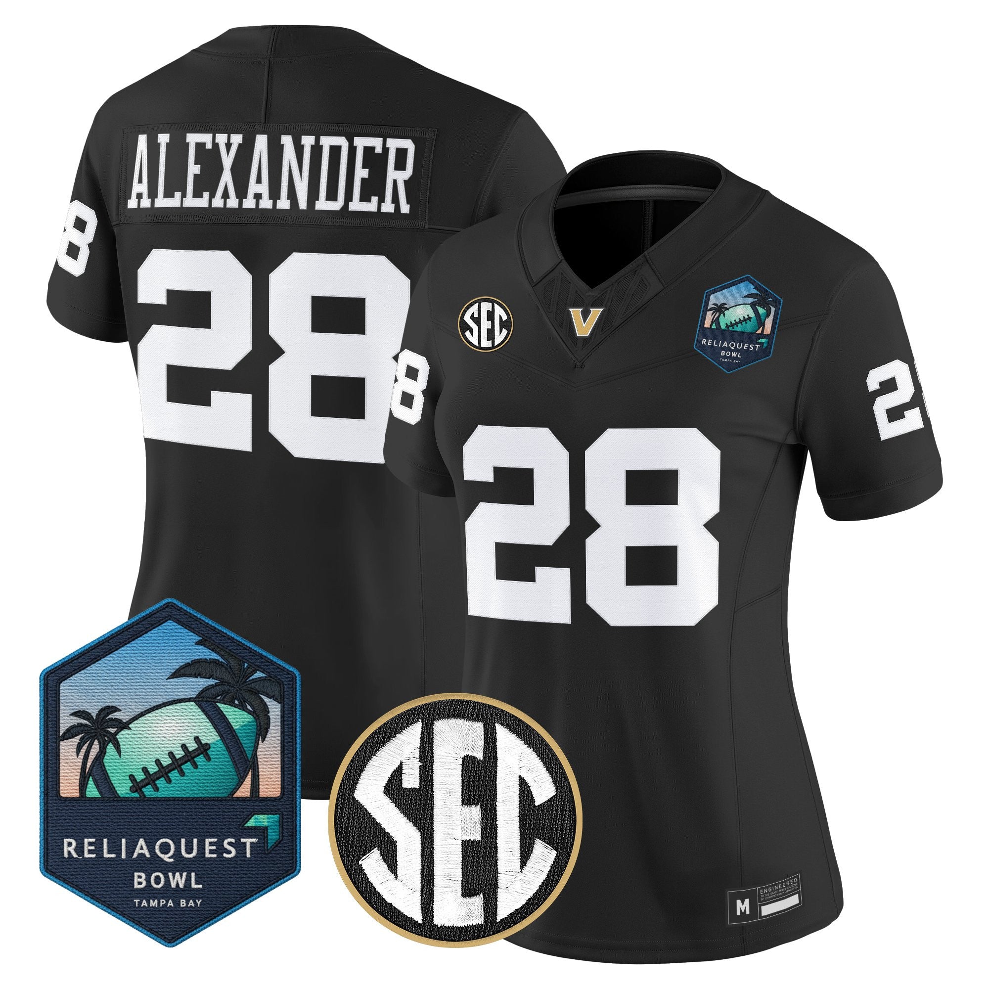 Women's Vanderbilt Commodores 2025 ReliaQuest Bowl Vapor Limited Jersey - All Stitched
