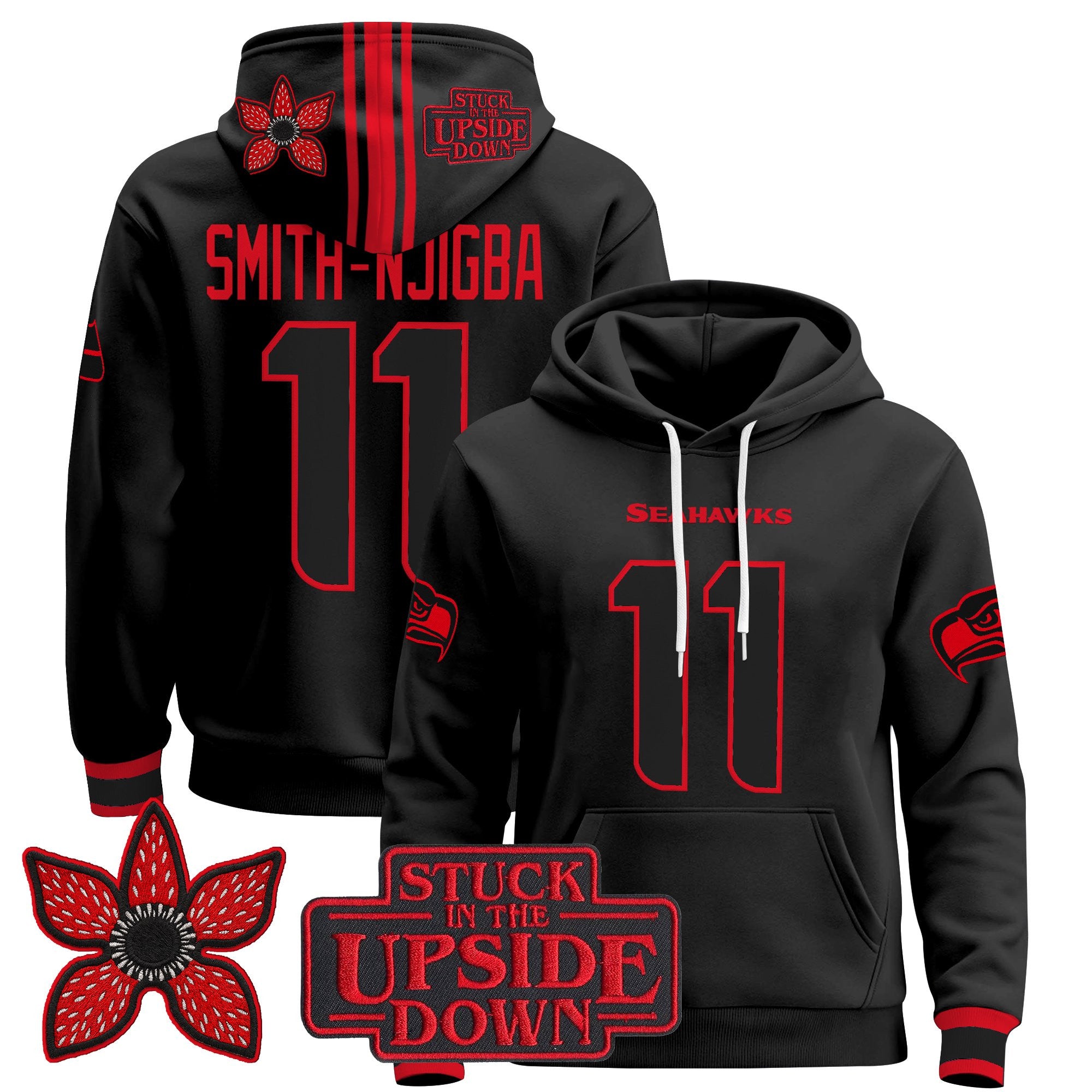Seattle Seahawks 'Stranger Things Edition' Premium Pullover Hoodie - All Stitched