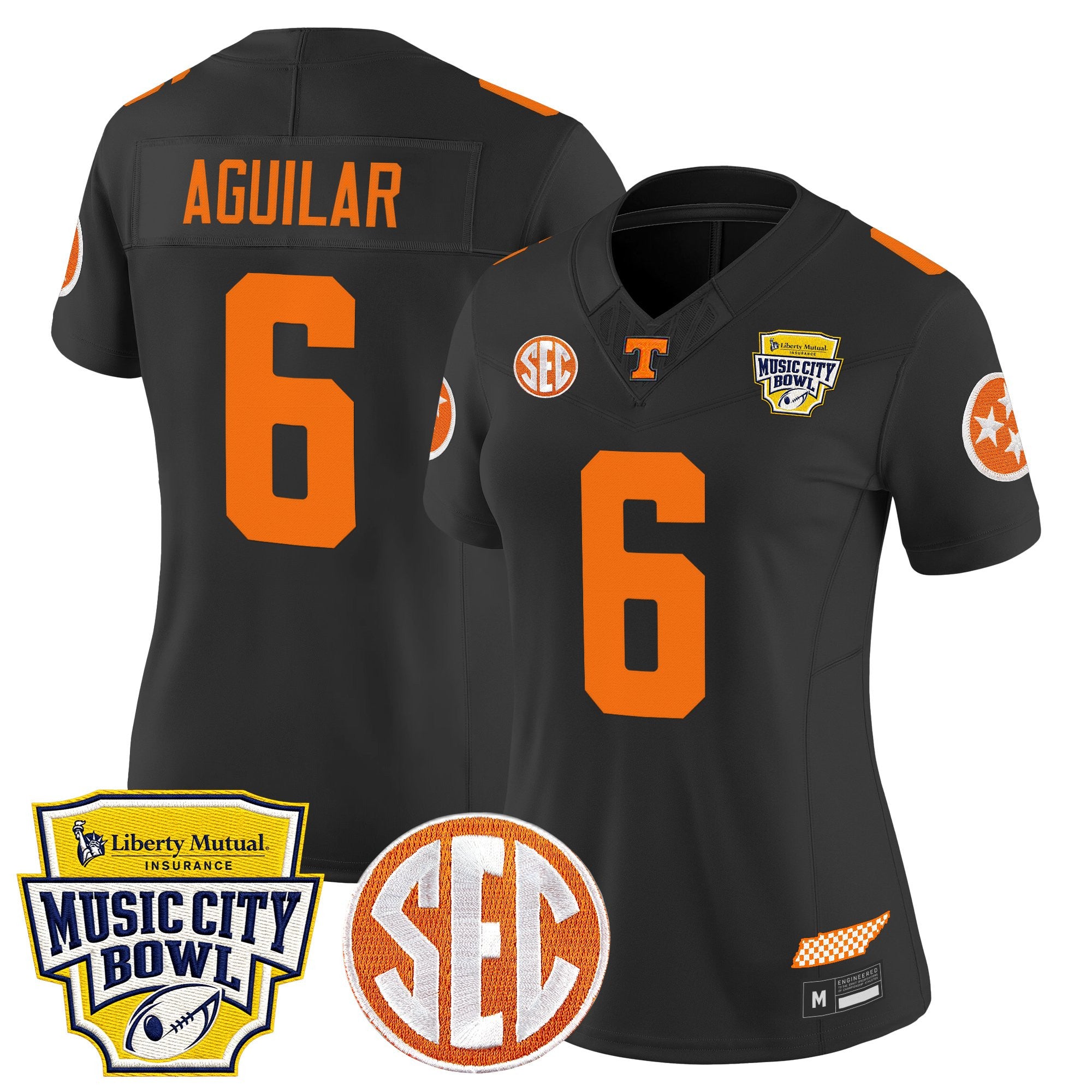 Women's Tennessee Volunteers 2025 Music City Bowl Vapor Limited Jersey - All Stitched