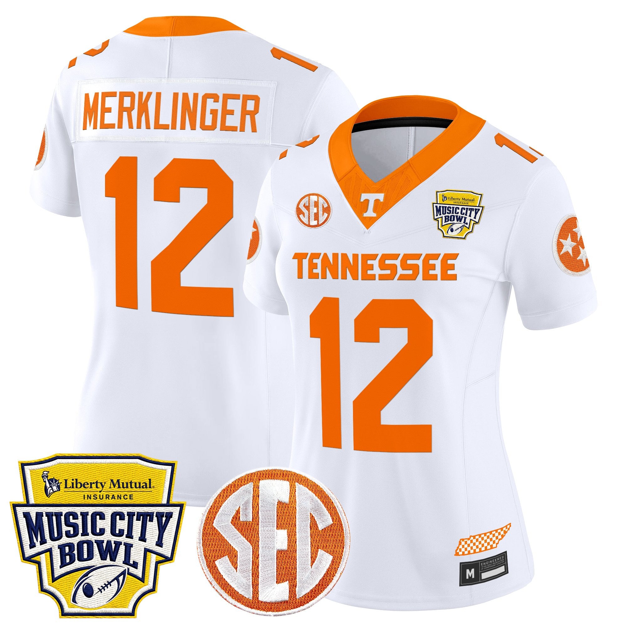 Women's Tennessee Volunteers 2025 Music City Bowl Vapor Limited Jersey - All Stitched