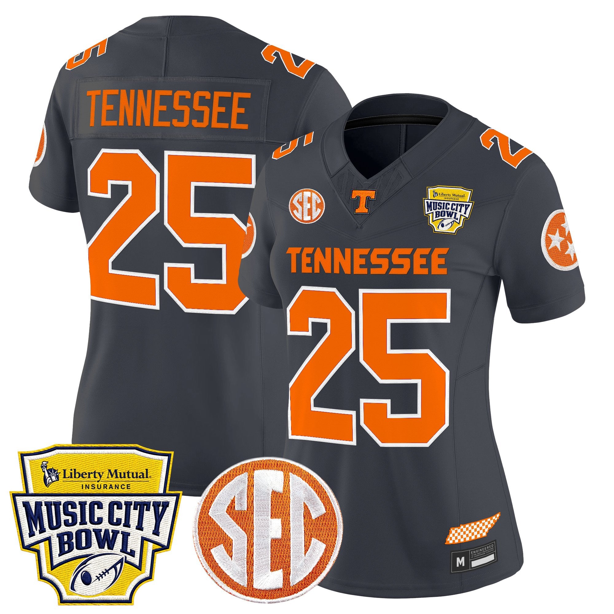 Women's Tennessee Volunteers 2025 Music City Bowl Vapor Limited Jersey - All Stitched