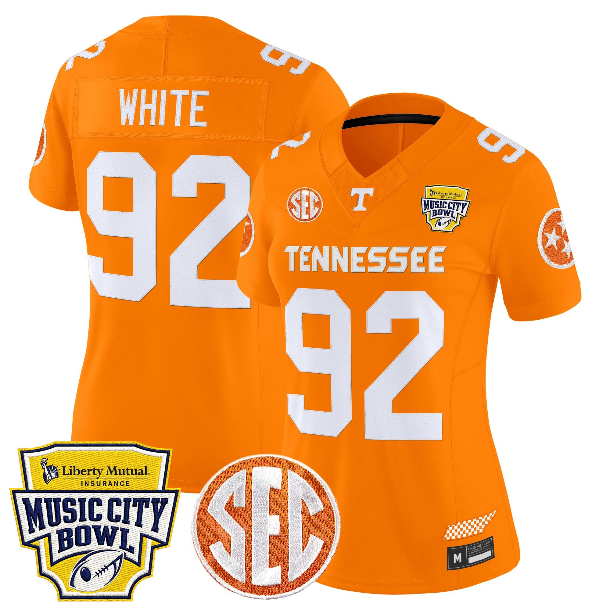 Women's Tennessee Volunteers 2025 Music City Bowl Vapor Limited Jersey - All Stitched