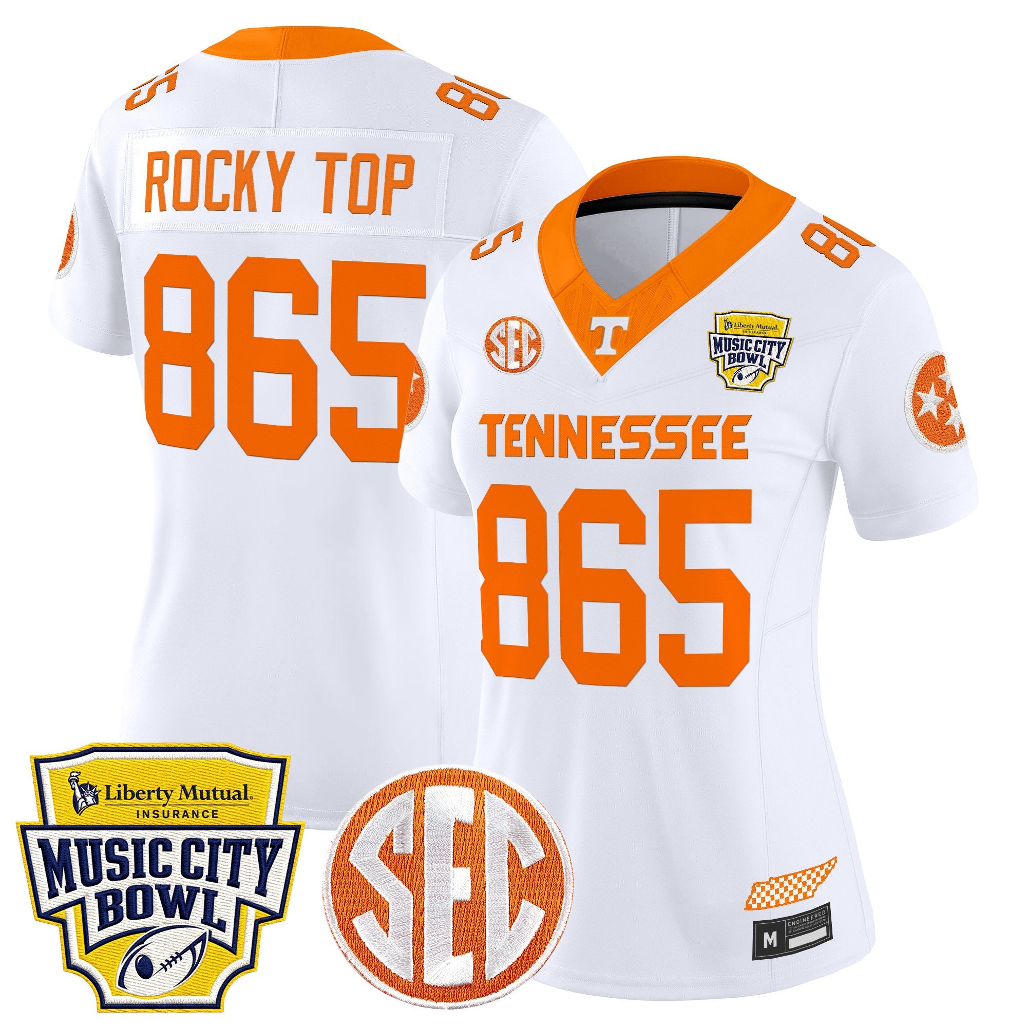 Women's Tennessee Volunteers 2025 Music City Bowl Vapor Limited Jersey - All Stitched