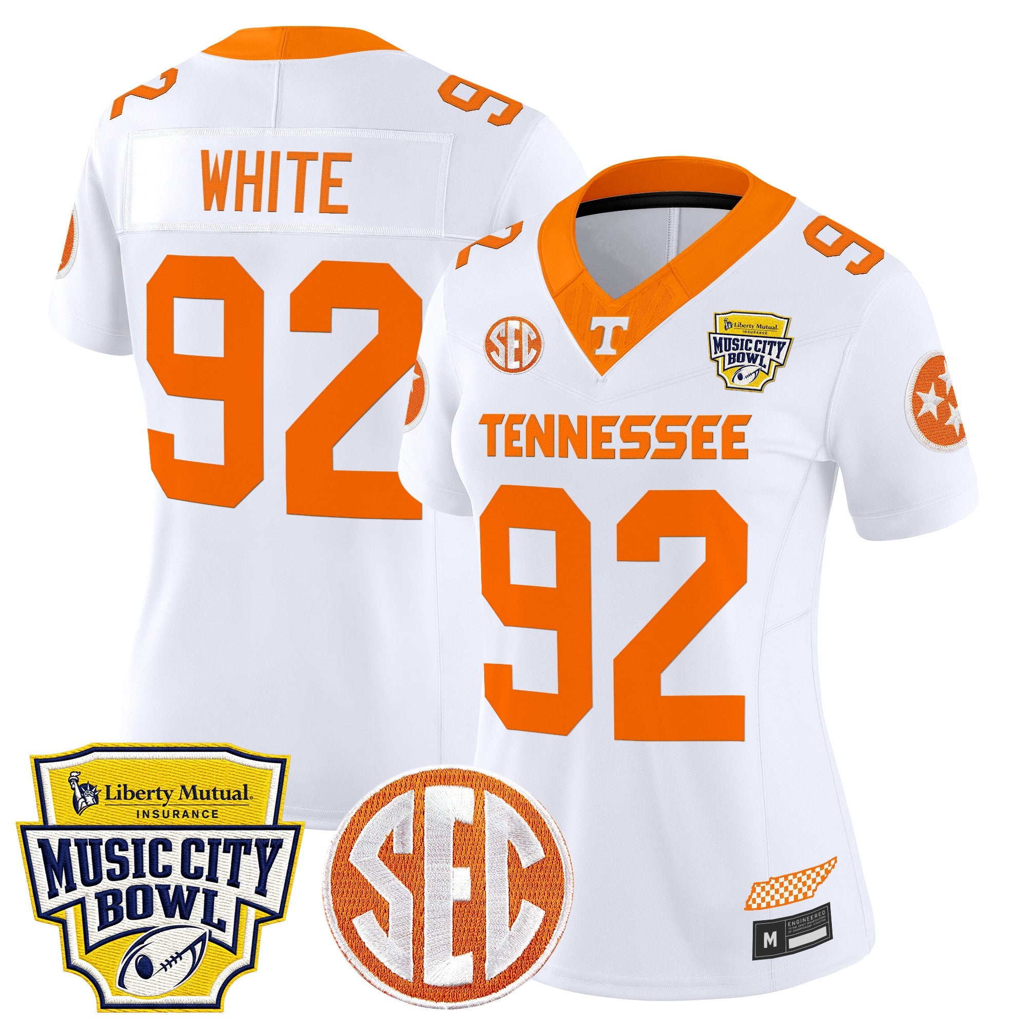 Women's Tennessee Volunteers 2025 Music City Bowl Vapor Limited Jersey - All Stitched