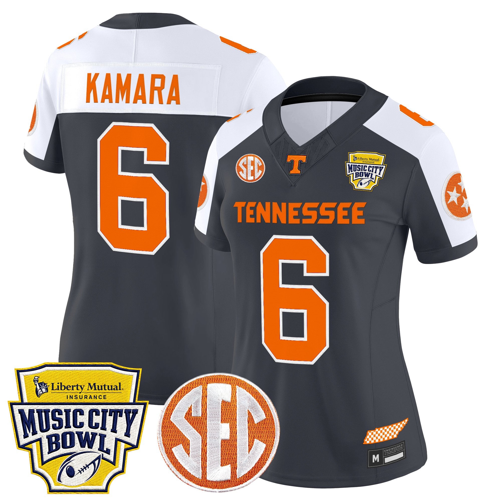 Women's Tennessee Volunteers 2025 Music City Bowl Vapor Limited Jersey - All Stitched