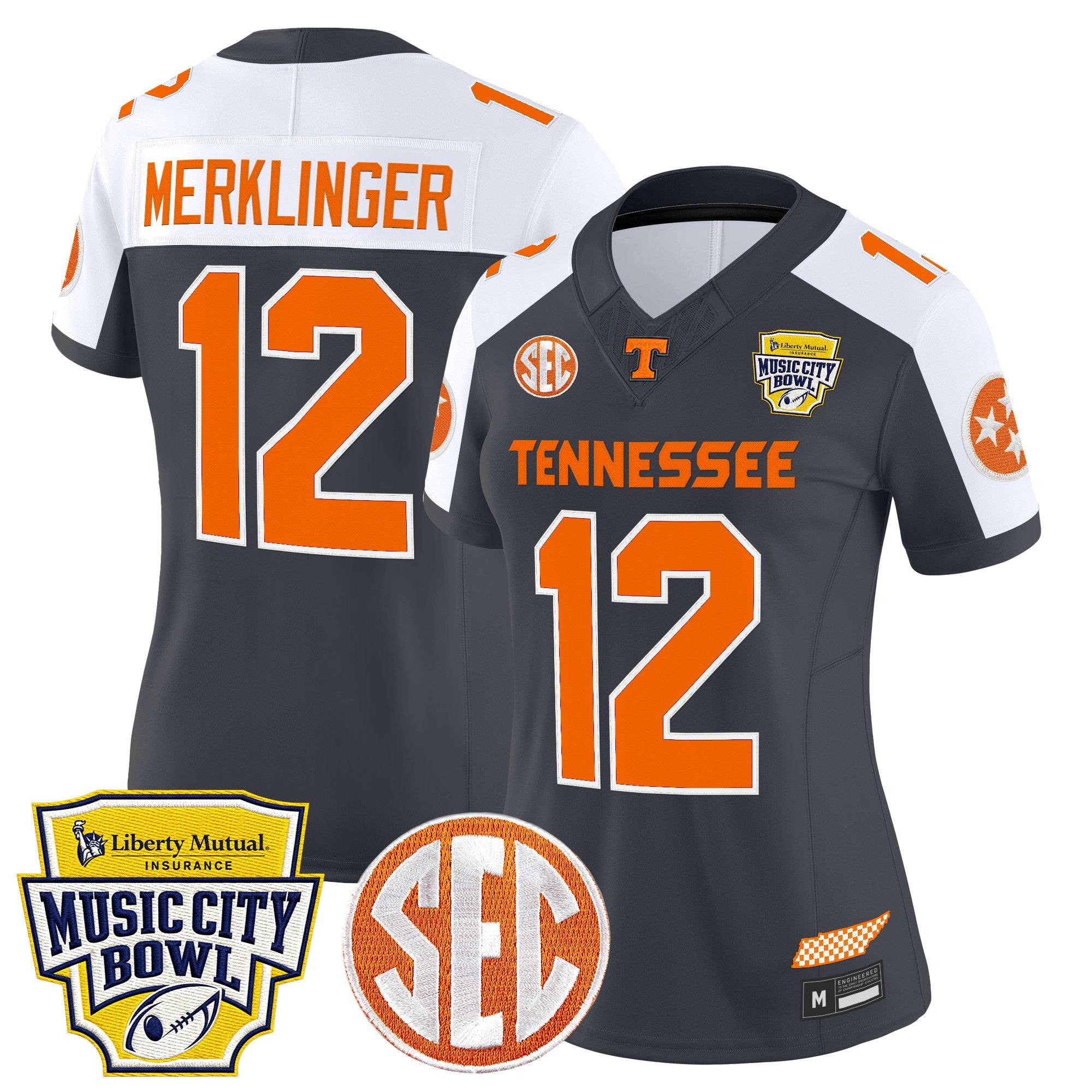 Women's Tennessee Volunteers 2025 Music City Bowl Vapor Limited Jersey - All Stitched
