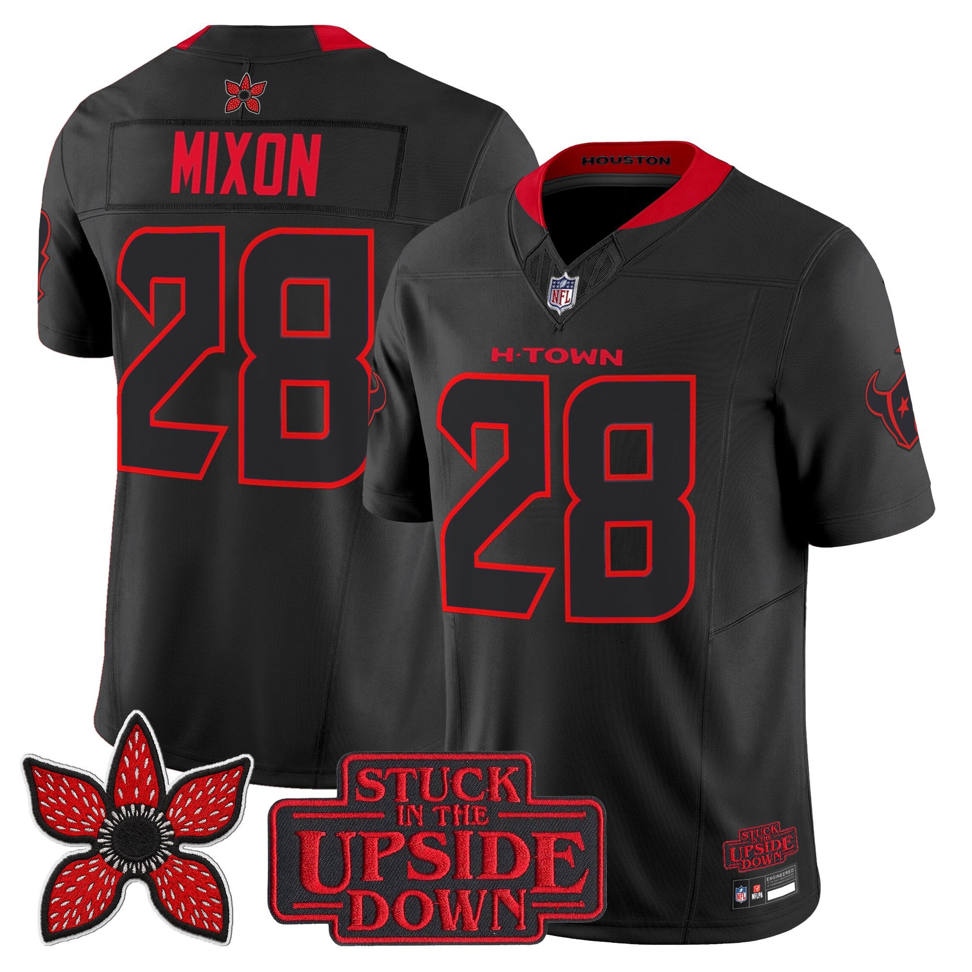 Houston Texans 'Stranger Things Edition' Vapor Limited Jersey V2 - All Stitched