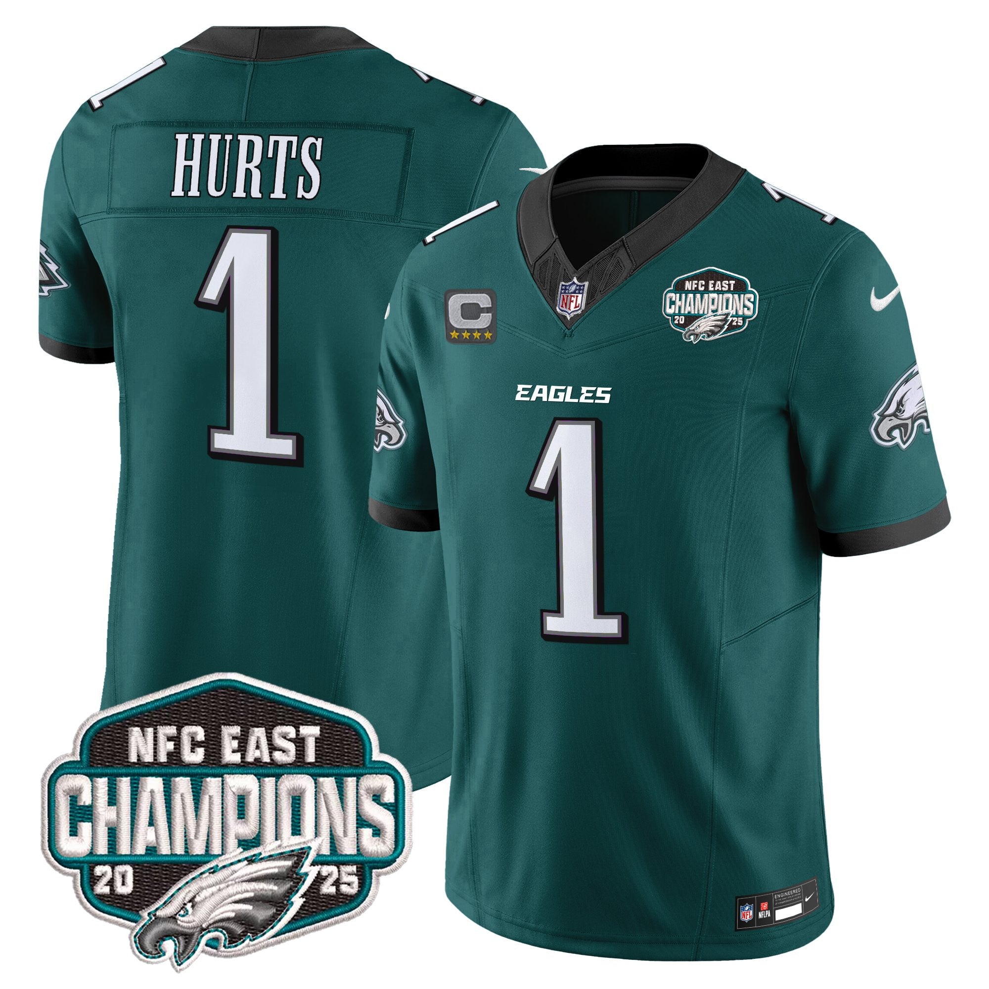 Men's Philadelphia Eagles 2025 NFC East Division Champions Vapor Limited Jersey - All Stitched