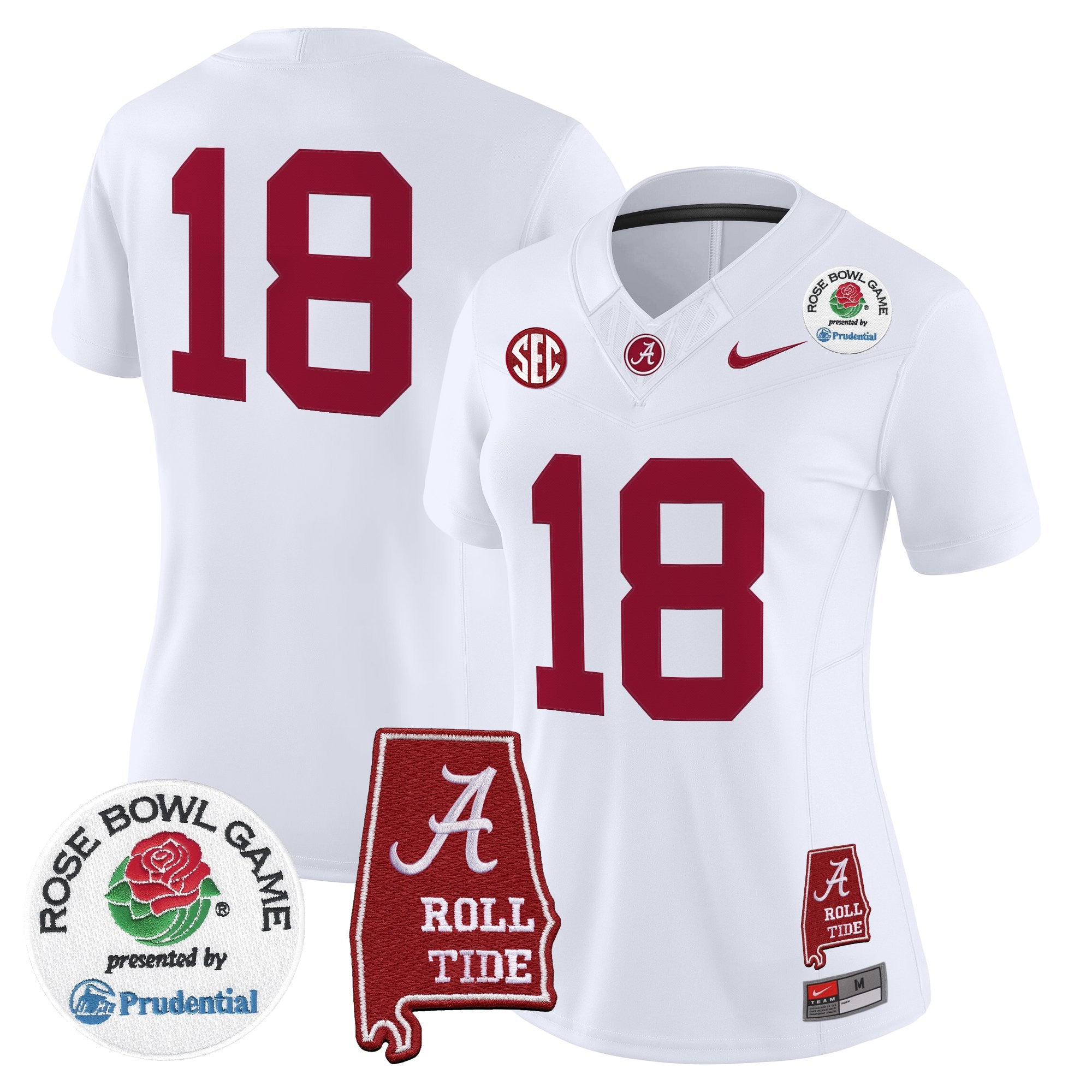 Women's Alabama Crimson Tide 2026 Rose Bowl Vapor Limited Jersey - All Stitched