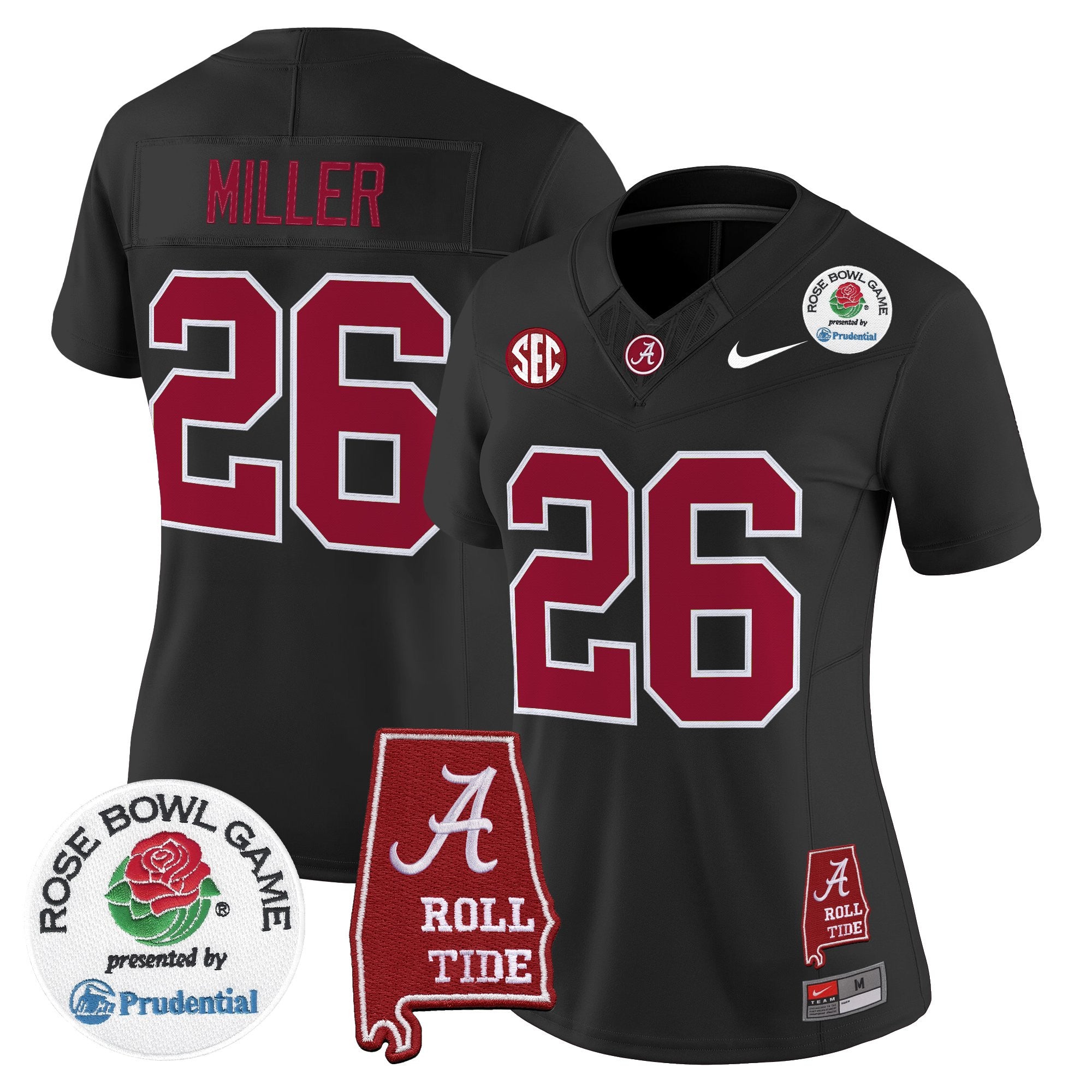 Women's Alabama Crimson Tide 2026 Rose Bowl Vapor Limited Jersey - All Stitched