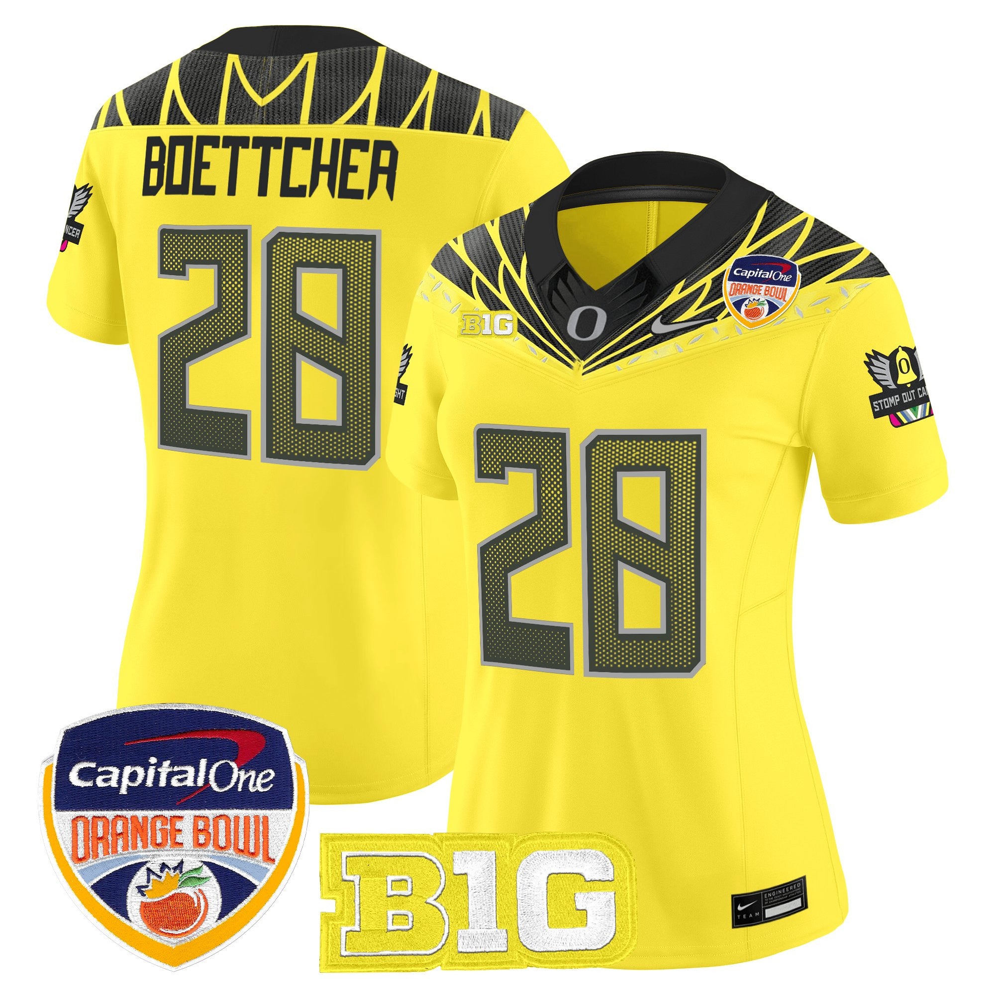 Women's Oregon Ducks 2026 Orange Bowl Vapor Limited Jersey - All Stitched