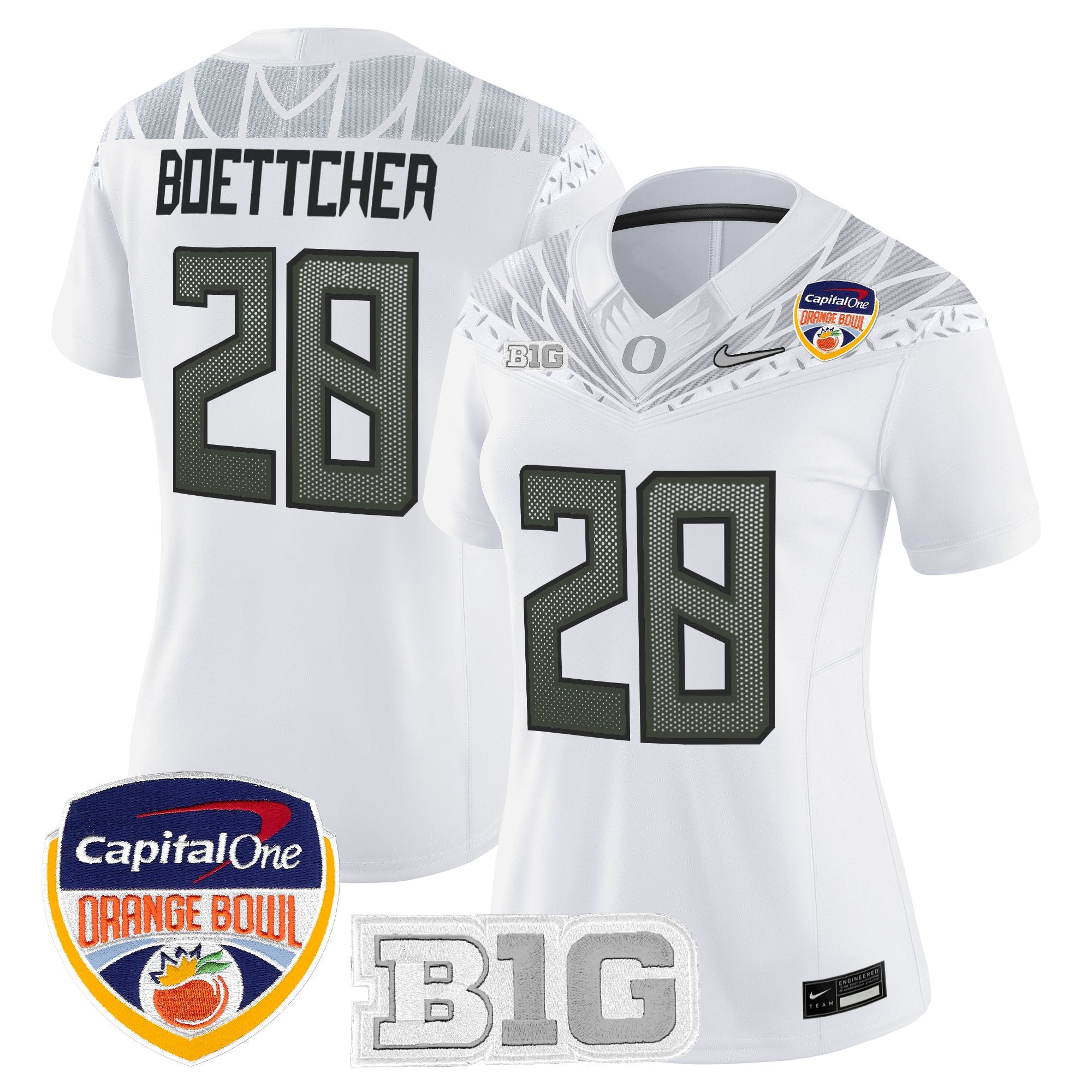 Women's Oregon Ducks 2026 Orange Bowl Vapor Limited Jersey - All Stitched