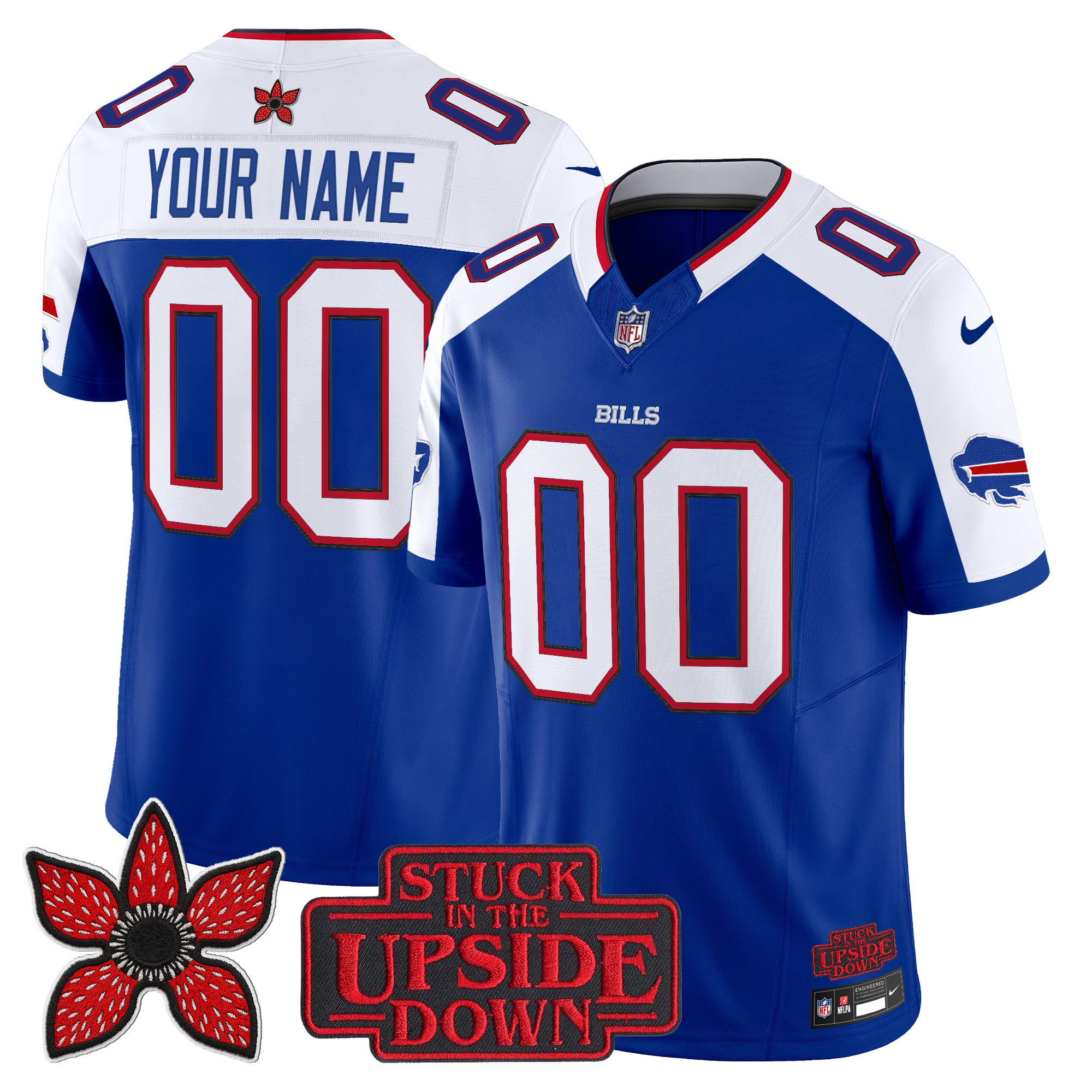 Buffalo Bills 'Stranger Things Edition' Vapor Limited Custom Jersey V2 - All Stitched