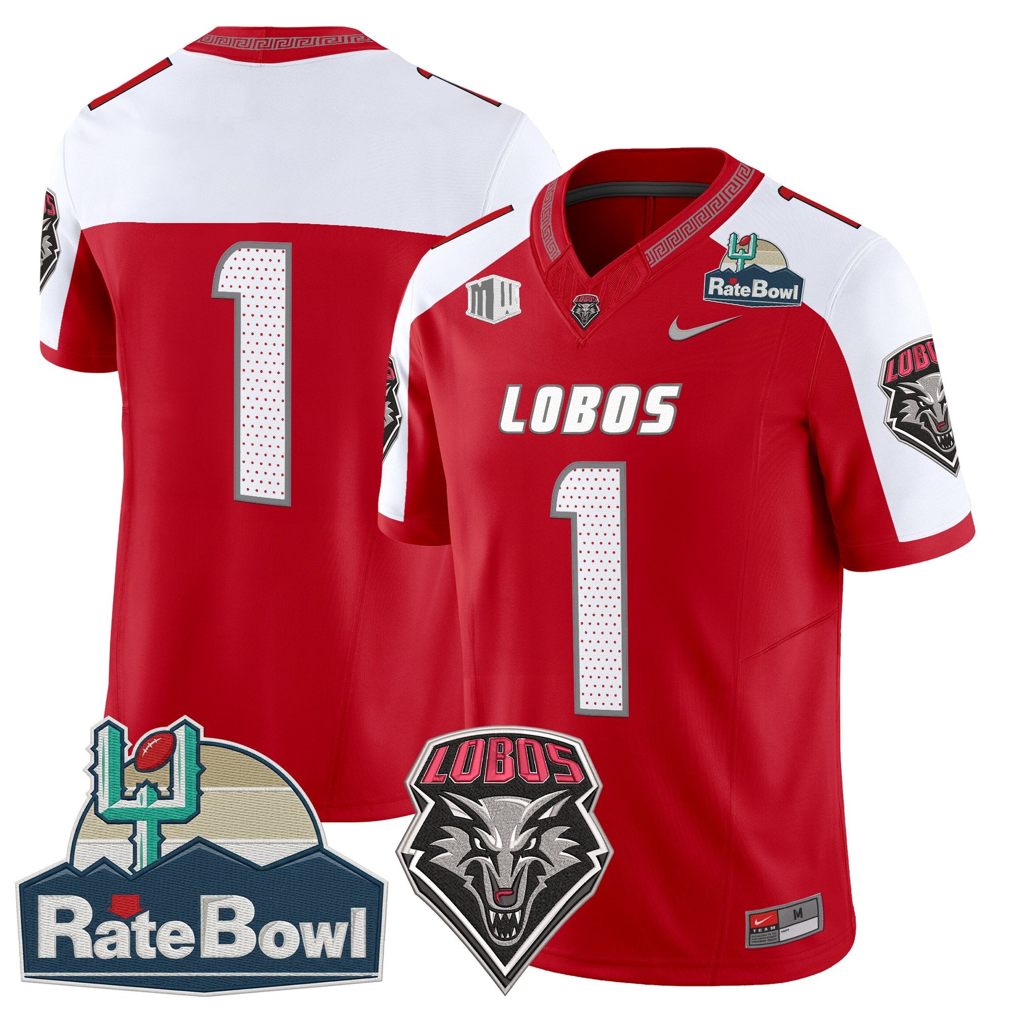 Men's New Mexico Lobos 2025 Rate Bowl Vapor Limited Jersey - All Stitched