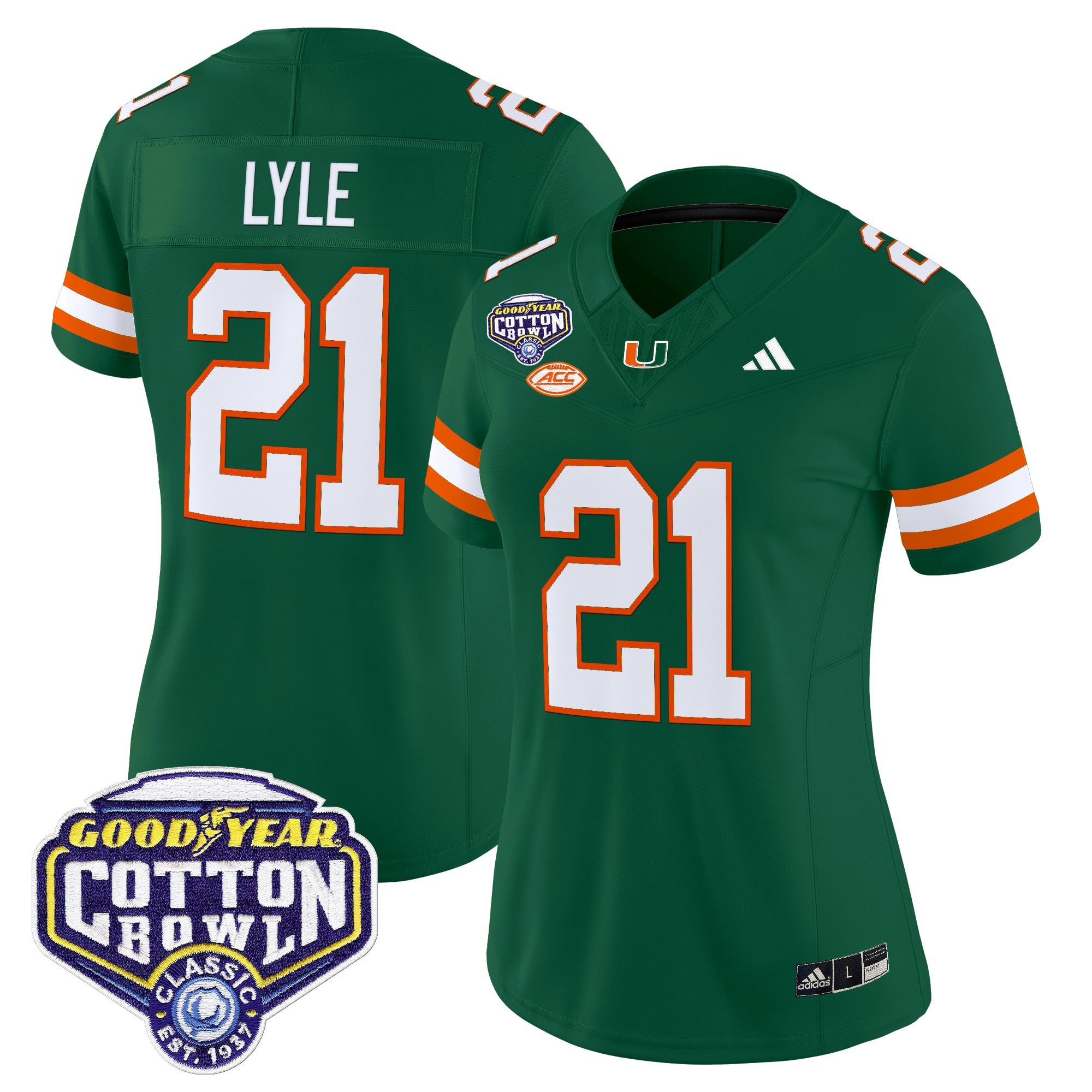 Women's Miami Hurricanes 2025 Cotton Bowl Vapor Limited Jersey - All Stitched