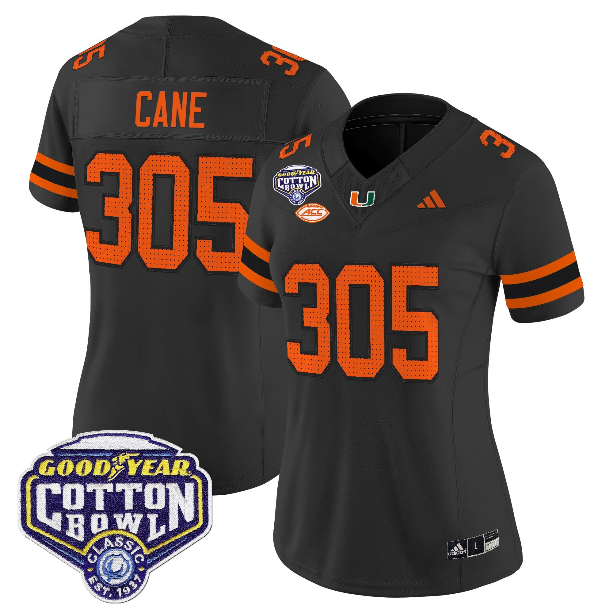Women's Miami Hurricanes 2025 Cotton Bowl Vapor Limited Jersey - All Stitched