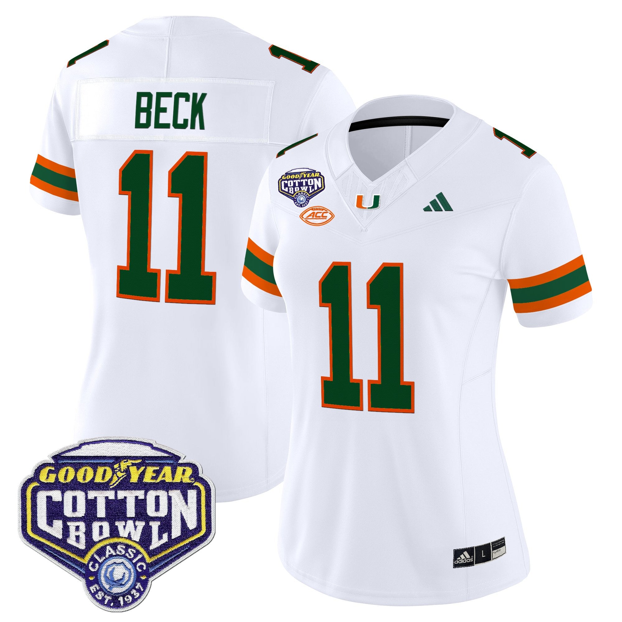 Women's Miami Hurricanes 2025 Cotton Bowl Vapor Limited Jersey - All Stitched