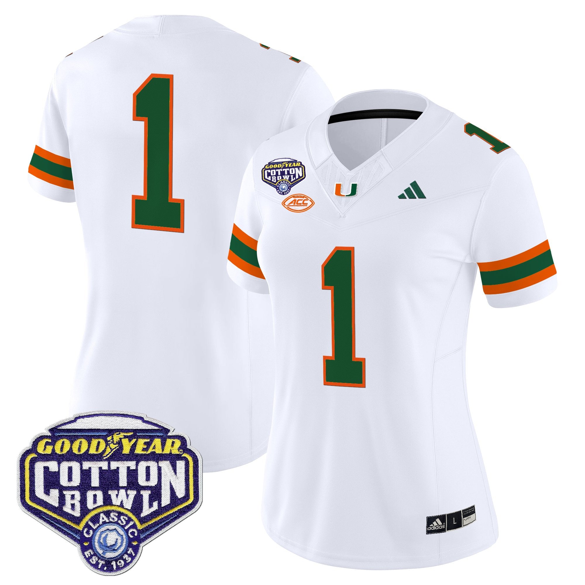 Women's Miami Hurricanes 2025 Cotton Bowl Vapor Limited Jersey - All Stitched