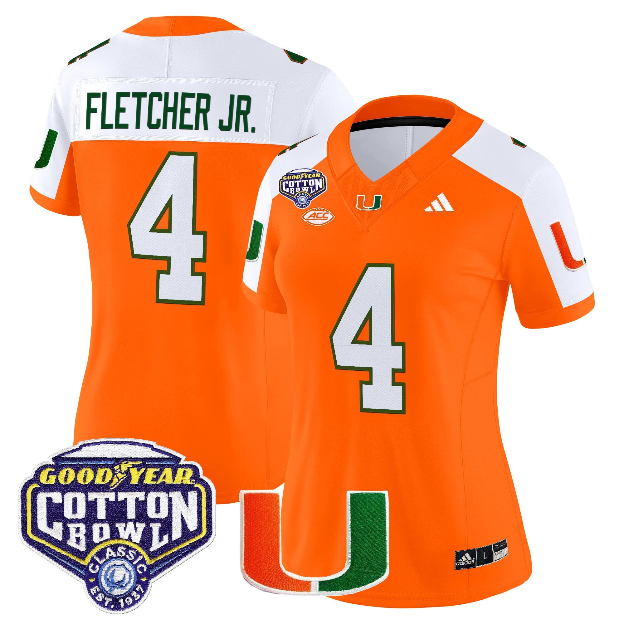 Women's Miami Hurricanes 2025 Cotton Bowl Vapor Limited Jersey - All Stitched