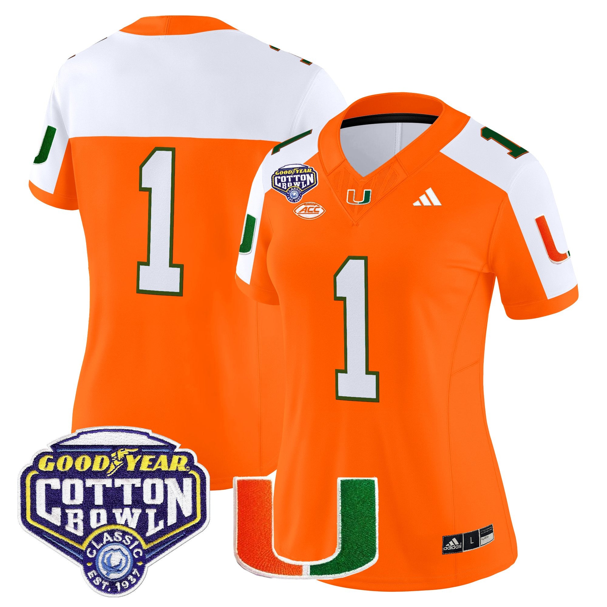 Women's Miami Hurricanes 2025 Cotton Bowl Vapor Limited Jersey - All Stitched