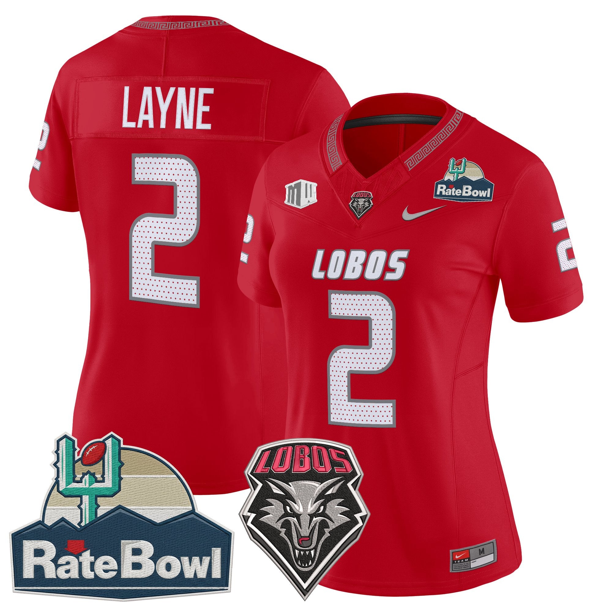Women's New Mexico Lobos 2025 Rate Bowl Vapor Limited Jersey - All Stitched