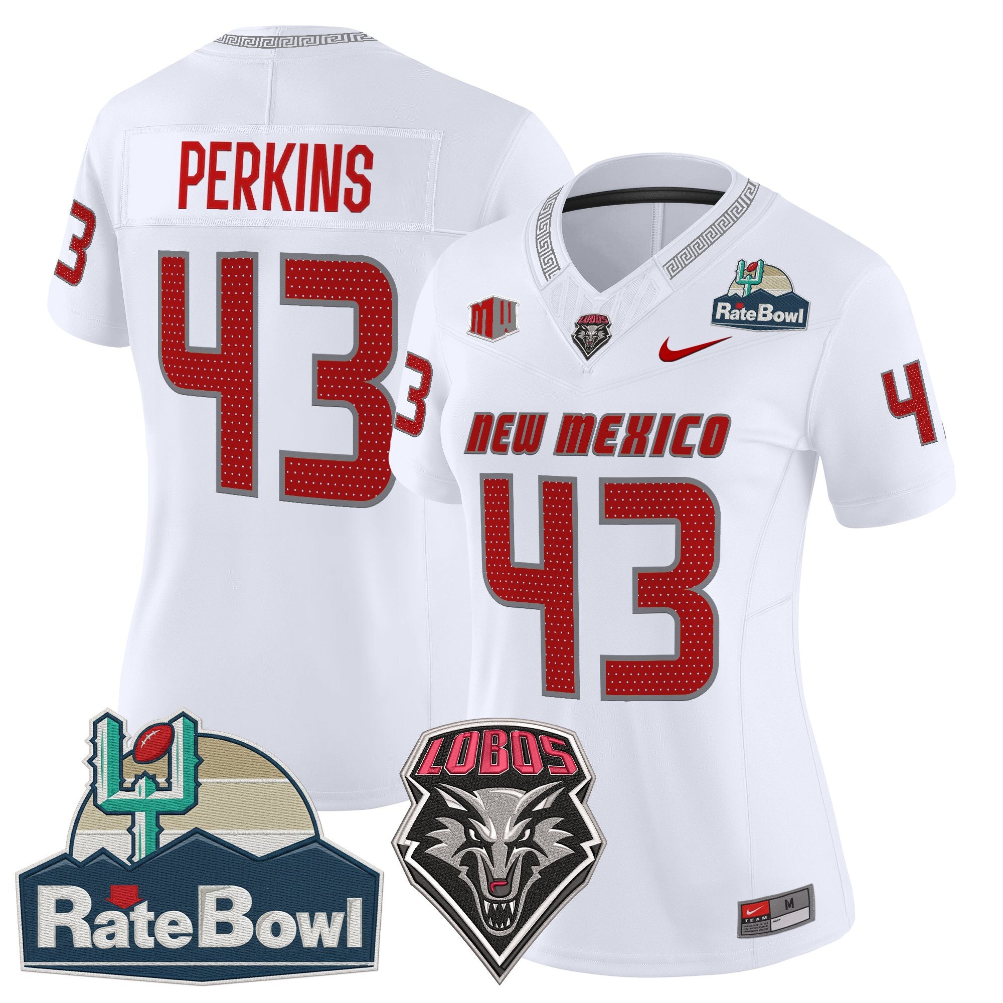 Women's New Mexico Lobos 2025 Rate Bowl Vapor Limited Jersey - All Stitched