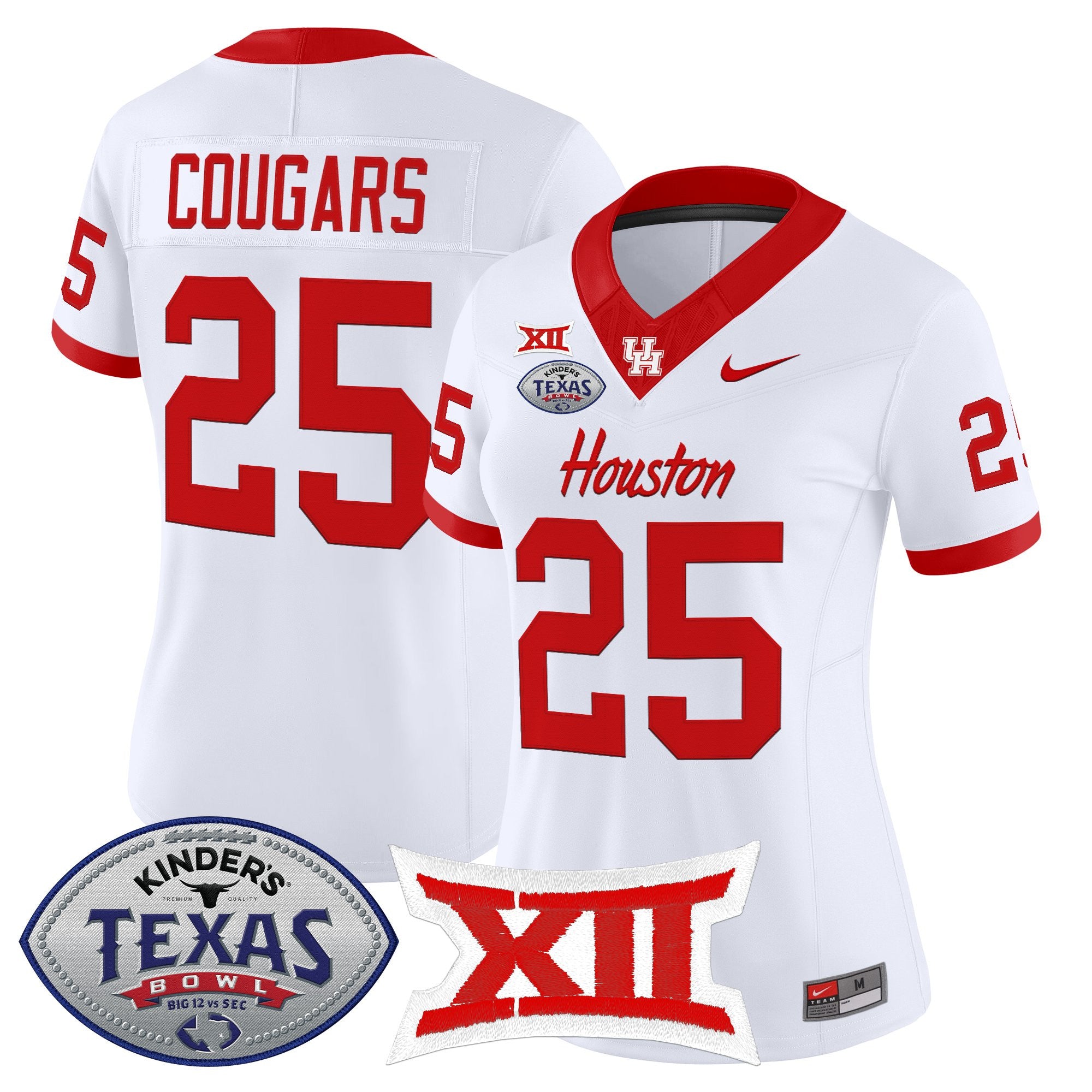 Women's Houston Cougars 2025 Texas Bowl Vapor Limited Jersey - All Stitched