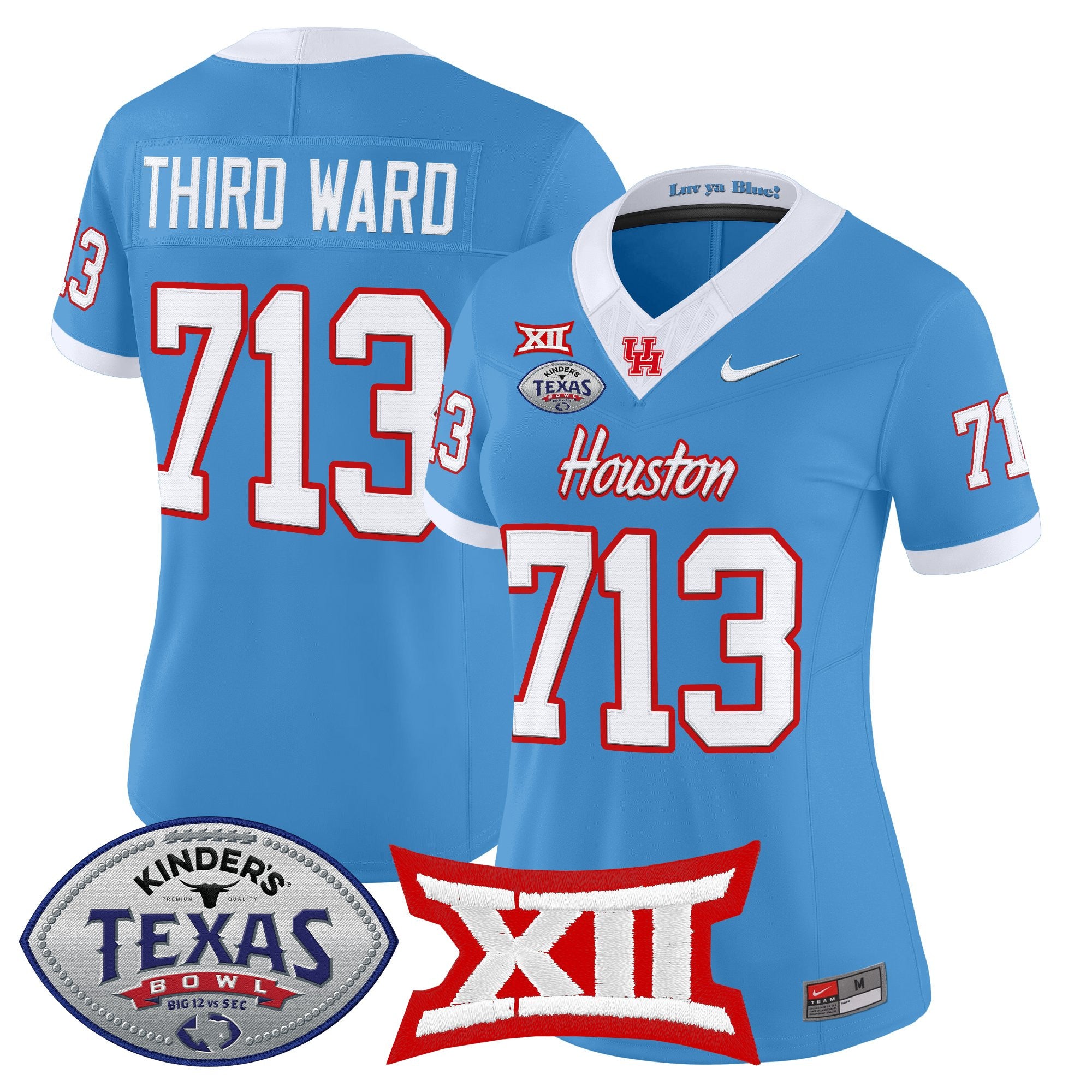 Women's Houston Cougars 2025 Texas Bowl Vapor Limited Jersey - All Stitched