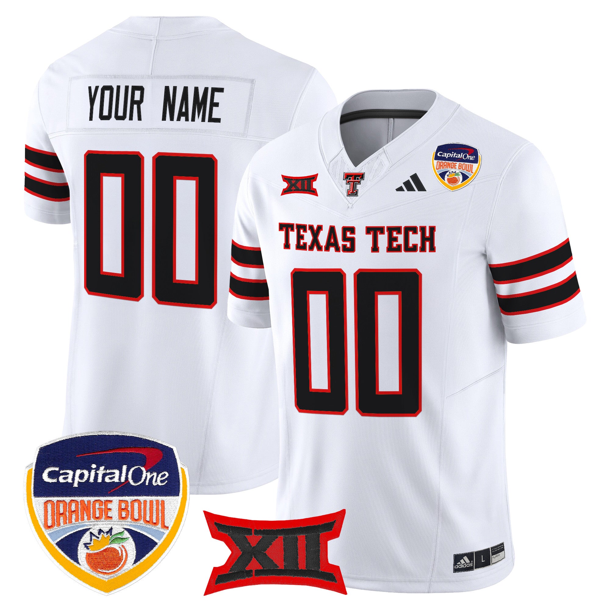 Texas Tech Red Raiders 2025 Orange Bowl Vapor Limited Custom Jersey V2 - All Stitched