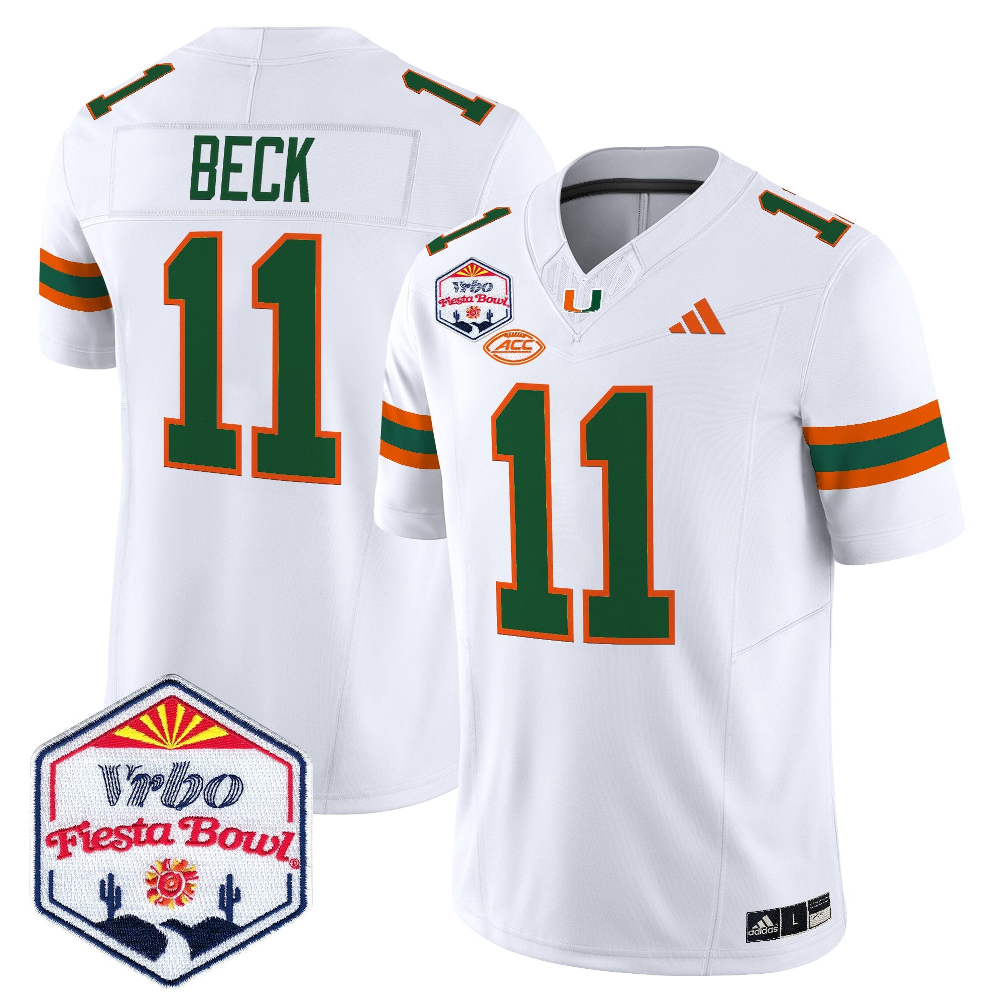 Men's Miami Hurricanes 2026 The Fiesta Bowl Vapor Limited Jersey - All Stitched