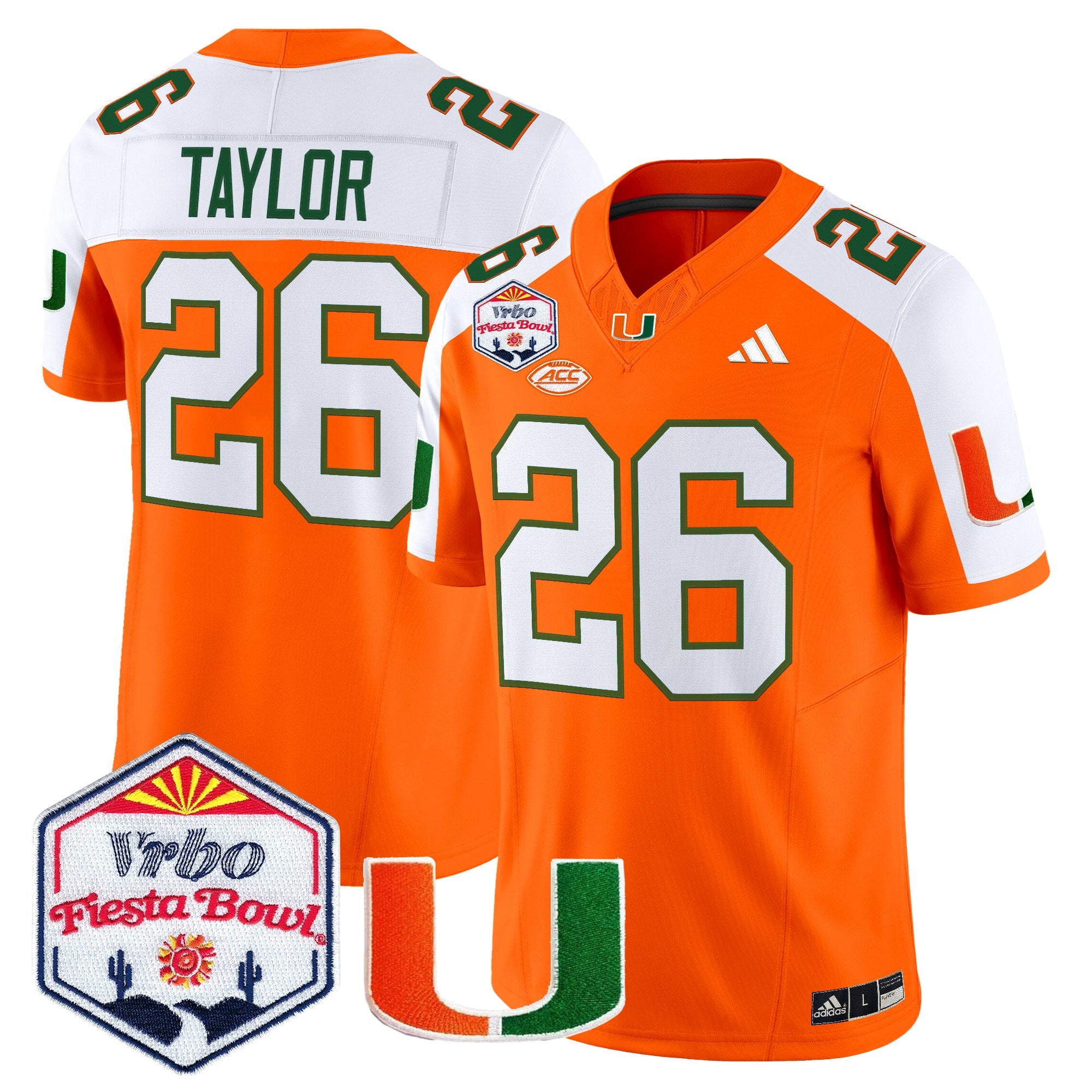 Men's Miami Hurricanes 2026 The Fiesta Bowl Vapor Limited Jersey - All Stitched
