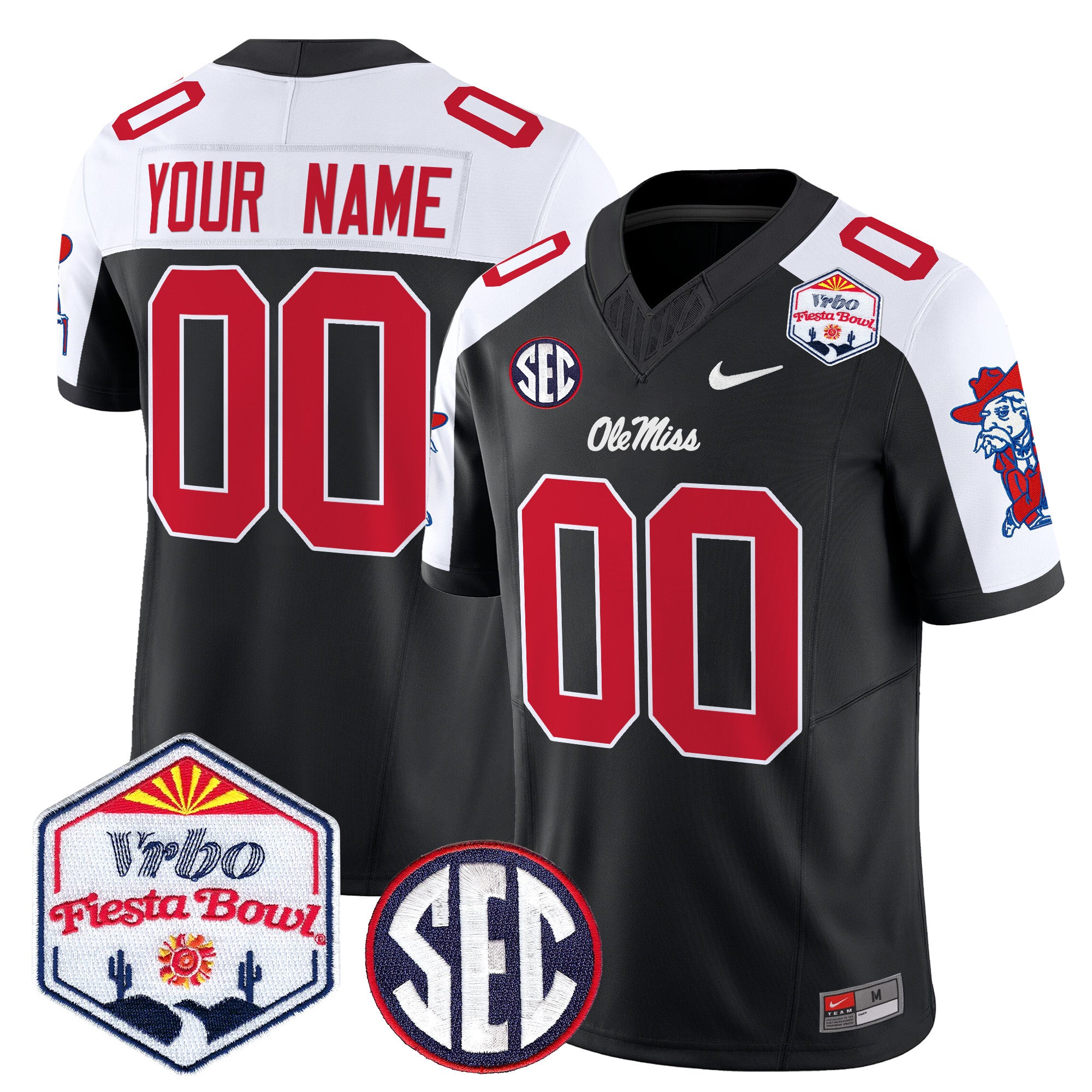 Ole Miss Rebels 2026 The Fiesta Bowl Vapor Limited Custom Jersey - All Stitched