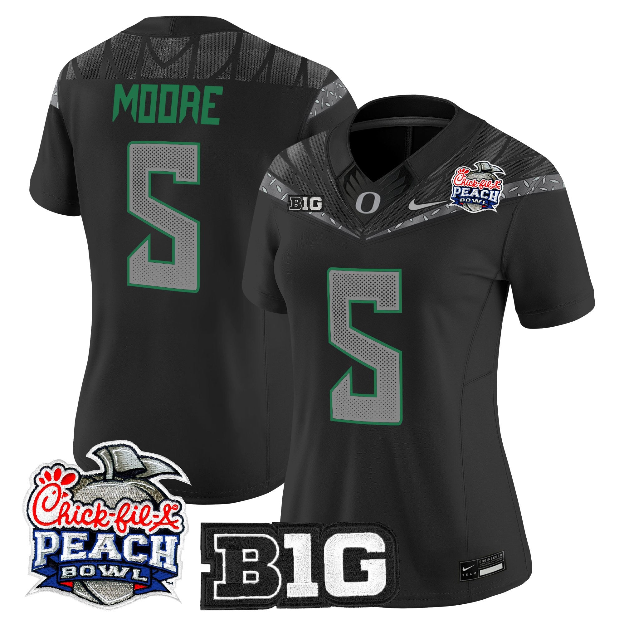 Women's Oregon Ducks 2026 Peach Bowl Vapor Limited Jersey - All Stitched