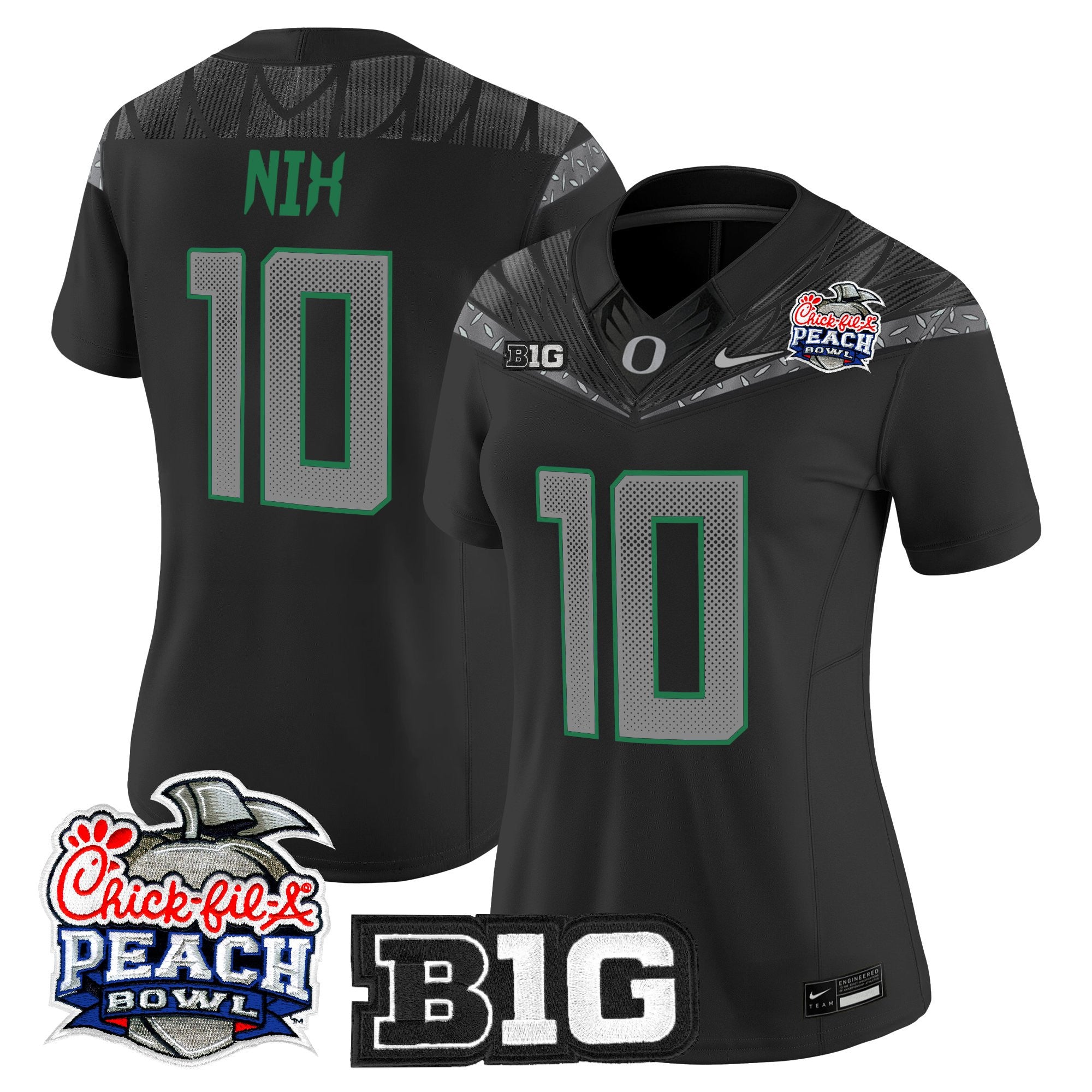 Women's Oregon Ducks 2026 Peach Bowl Vapor Limited Jersey - All Stitched