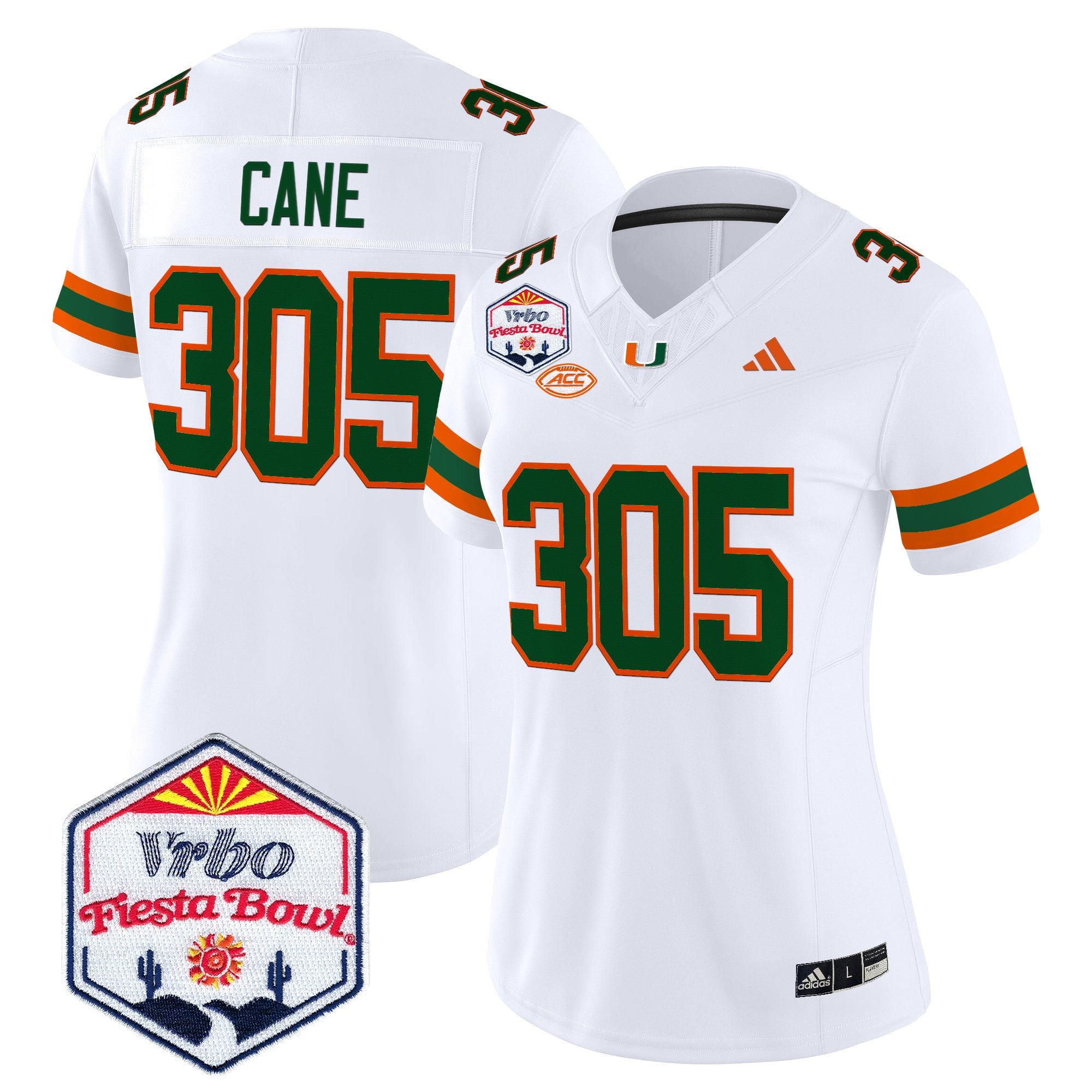 Women's Miami Hurricanes 2026 The Fiesta Bowl Vapor Limited Jersey - All Stitched