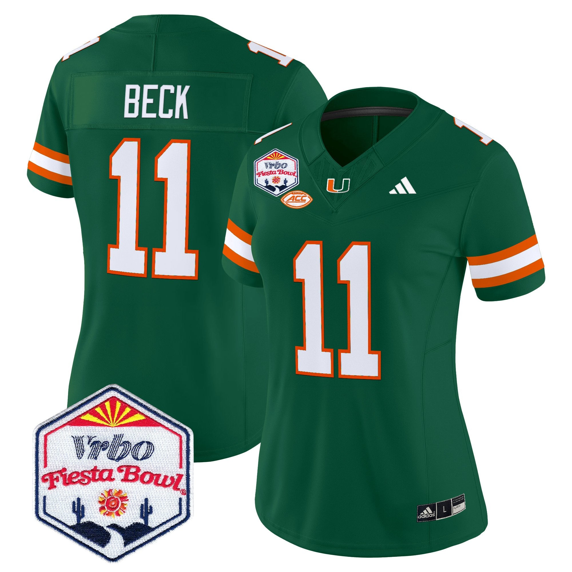 Women's Miami Hurricanes 2026 The Fiesta Bowl Vapor Limited Jersey - All Stitched