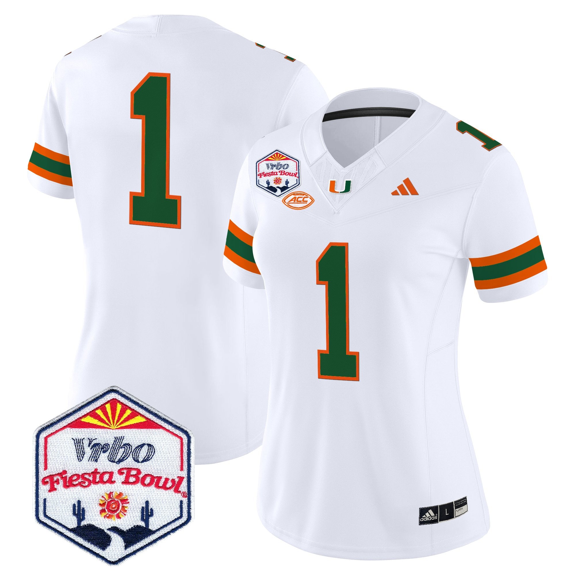 Women's Miami Hurricanes 2026 The Fiesta Bowl Vapor Limited Jersey - All Stitched