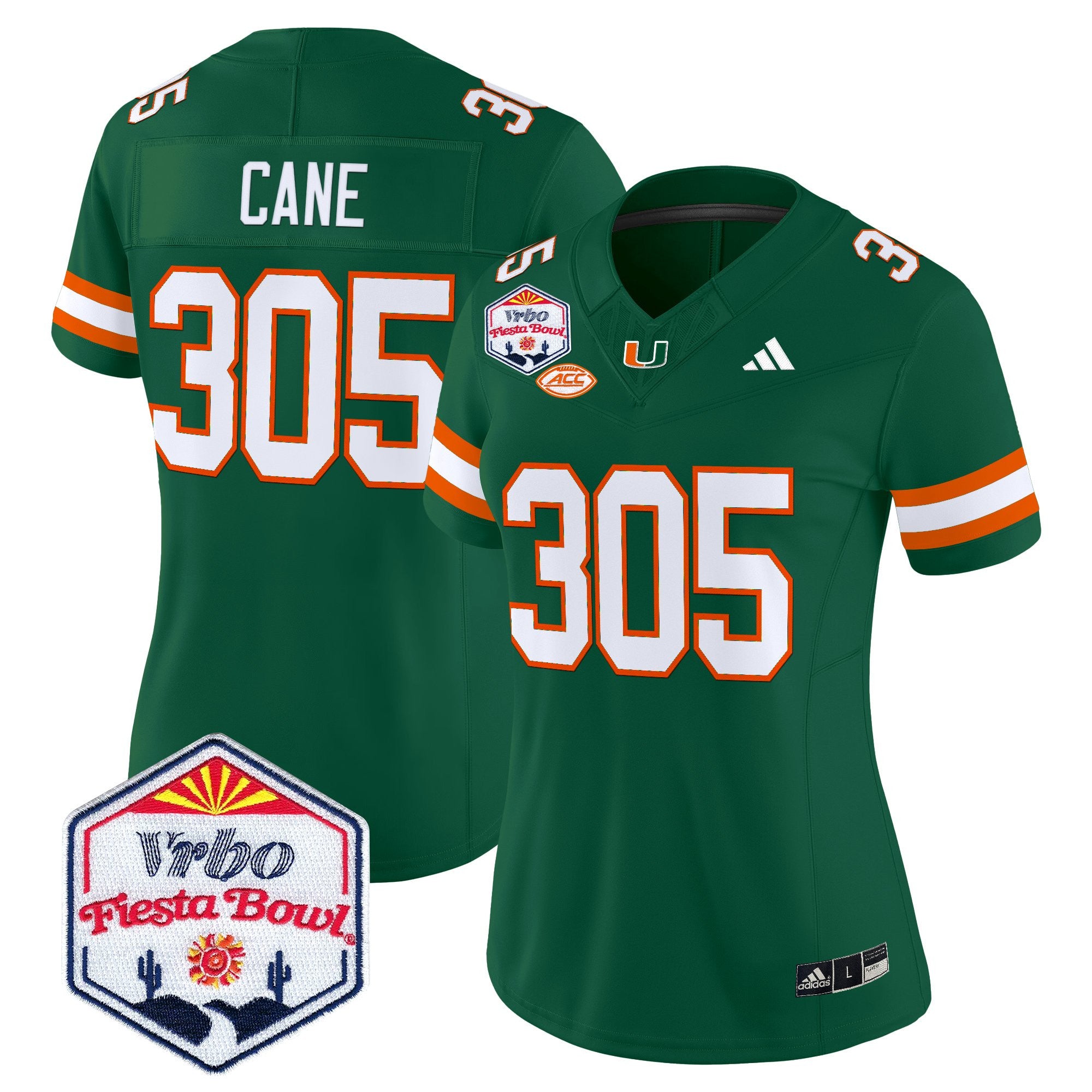 Women's Miami Hurricanes 2026 The Fiesta Bowl Vapor Limited Jersey - All Stitched