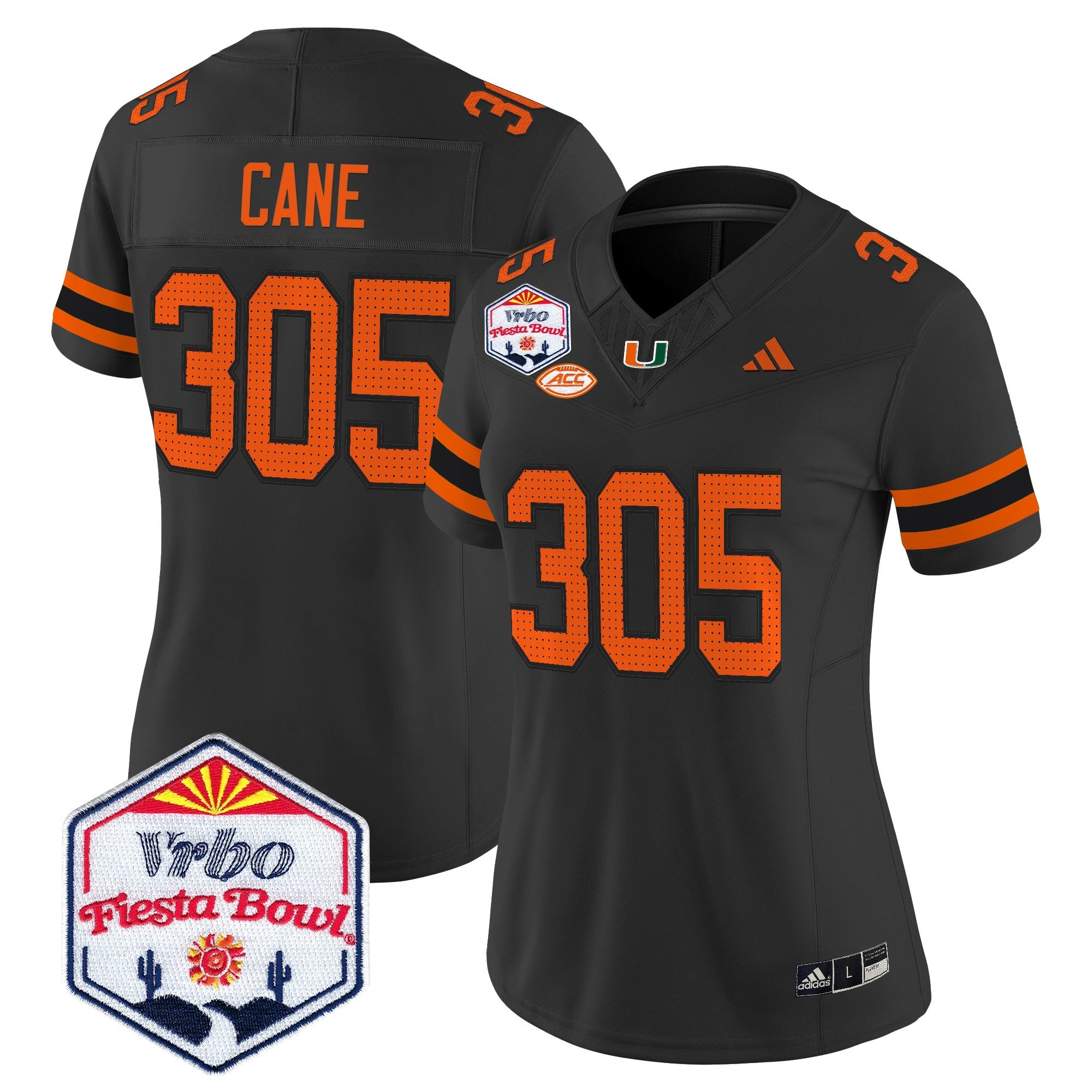 Women's Miami Hurricanes 2026 The Fiesta Bowl Vapor Limited Jersey - All Stitched