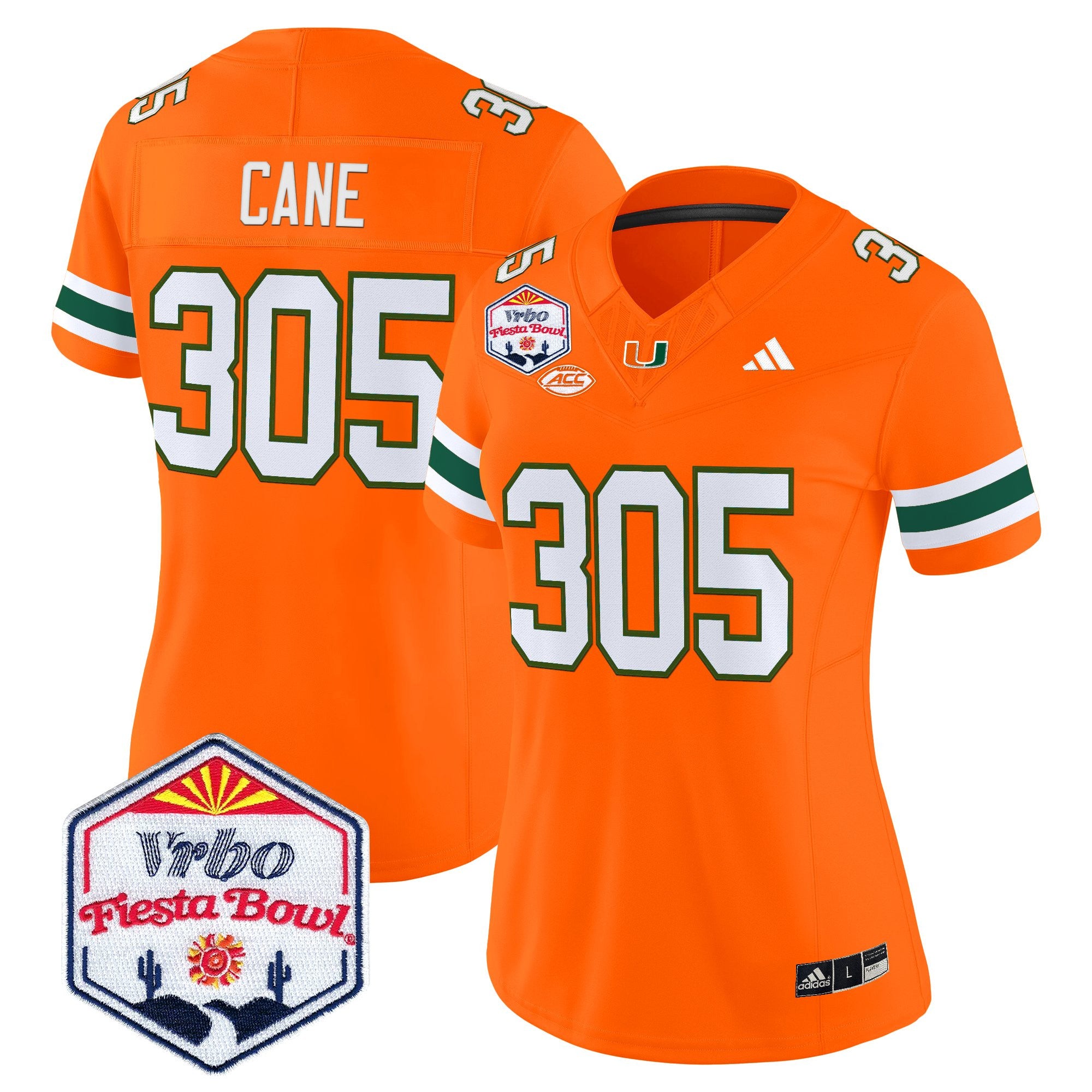 Women's Miami Hurricanes 2026 The Fiesta Bowl Vapor Limited Jersey - All Stitched