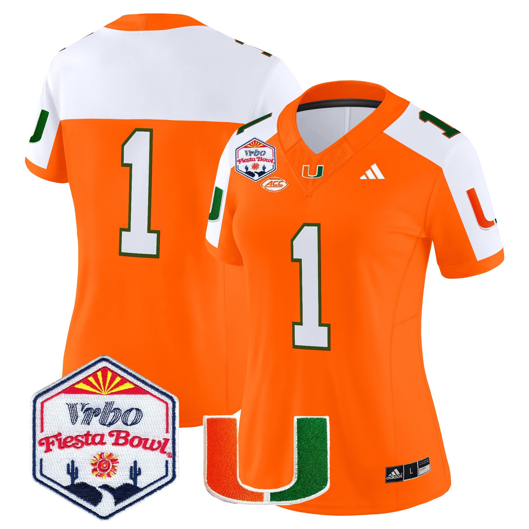 Women's Miami Hurricanes 2026 The Fiesta Bowl Vapor Limited Jersey - All Stitched