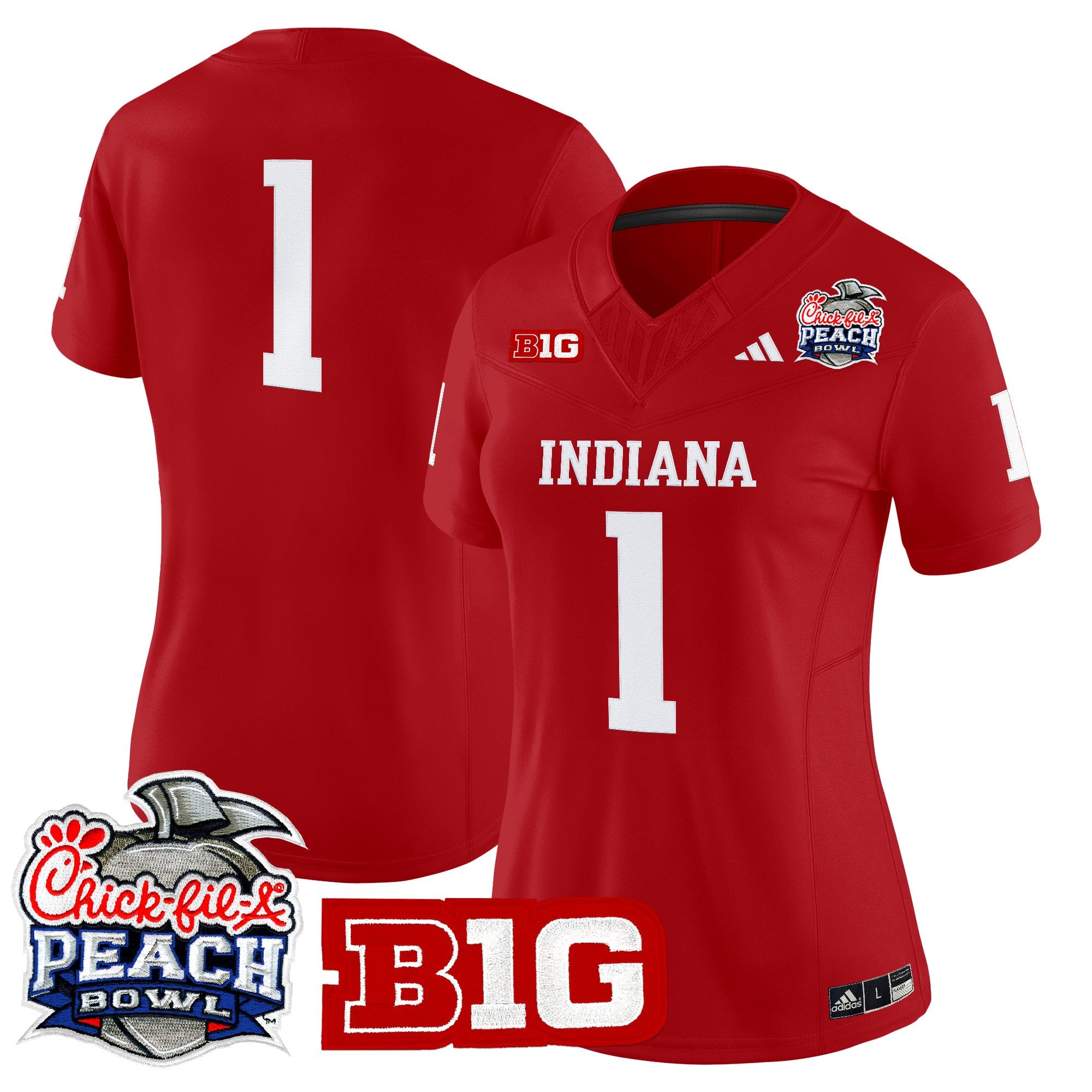 Women's Indiana Hoosiers 2026 Peach Bowl Vapor Limited Jersey - All Stitched