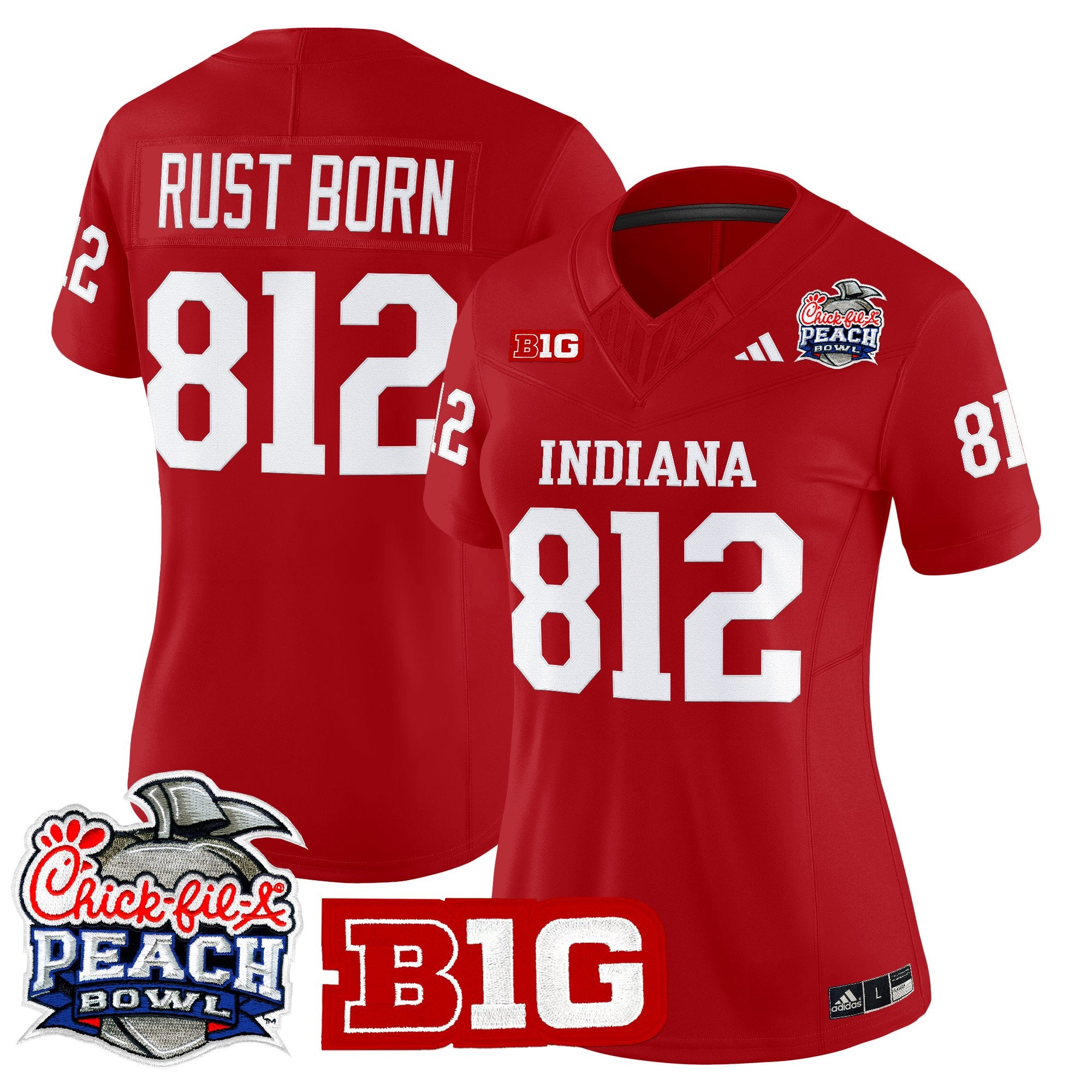 Women's Indiana Hoosiers 2026 Peach Bowl Vapor Limited Jersey - All Stitched