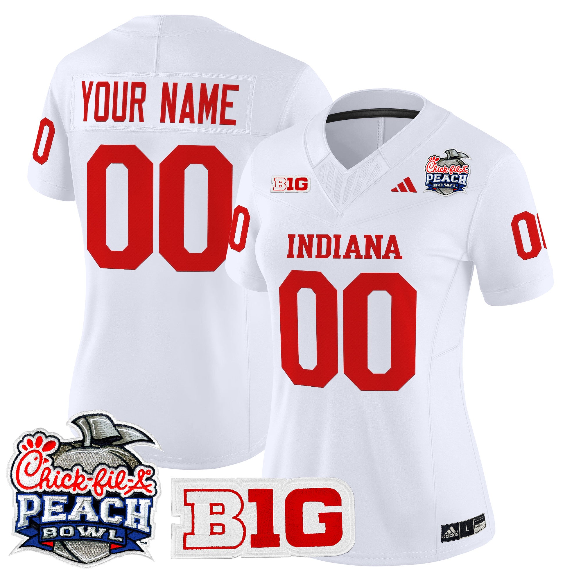 Indiana Hoosiers 2026 Peach Bowl Vapor Limited Custom Jersey - All Stitched