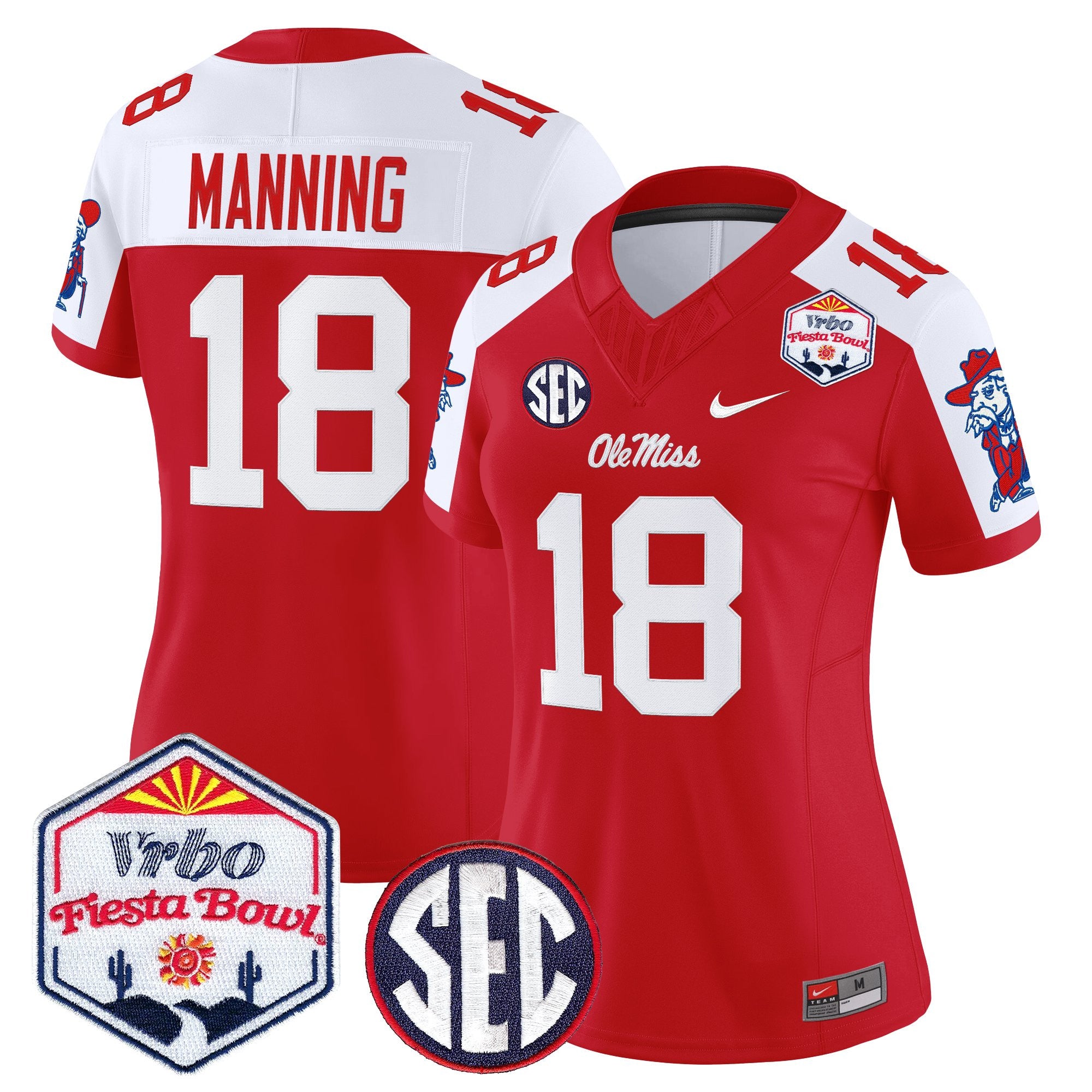 Women's Ole Miss Rebels 2026 The Fiesta Bowl Vapor Limited Jersey - All Stitched