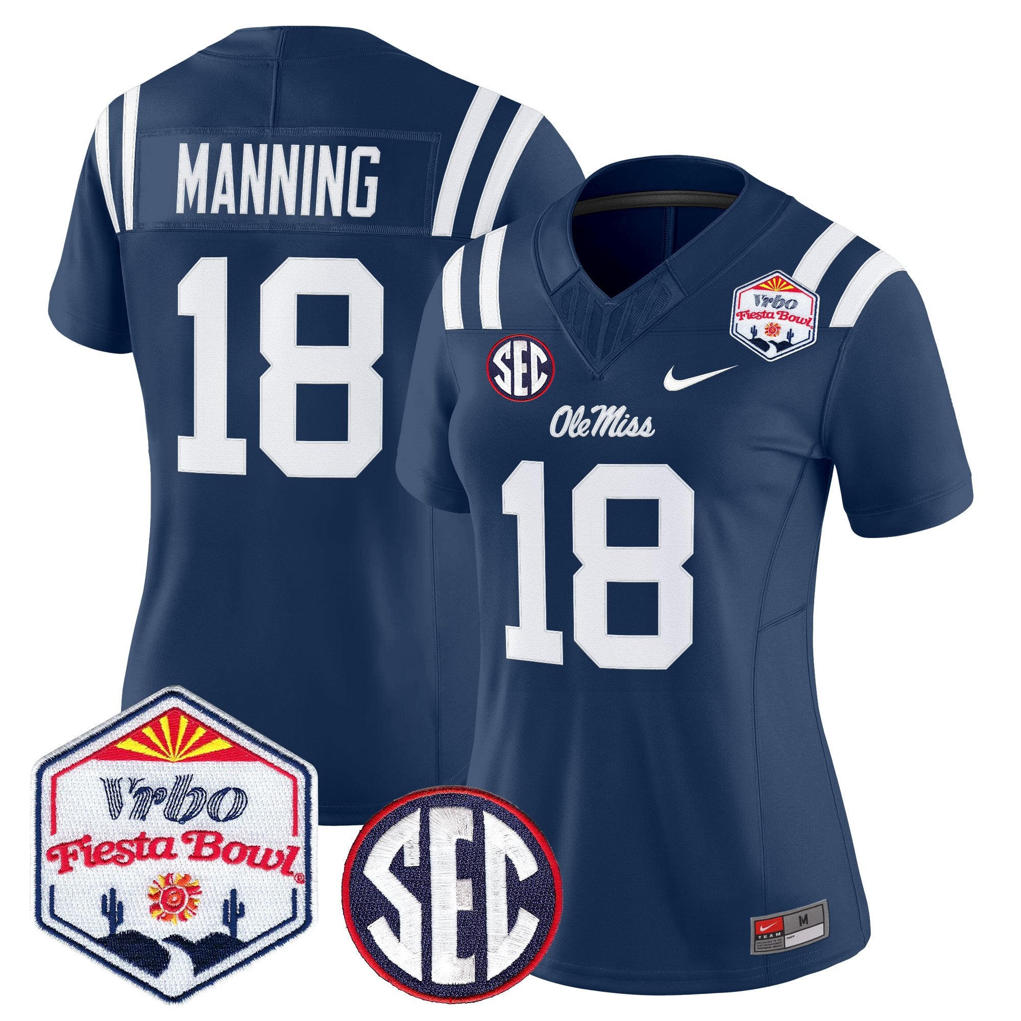 Women's Ole Miss Rebels 2026 The Fiesta Bowl Vapor Limited Jersey - All Stitched
