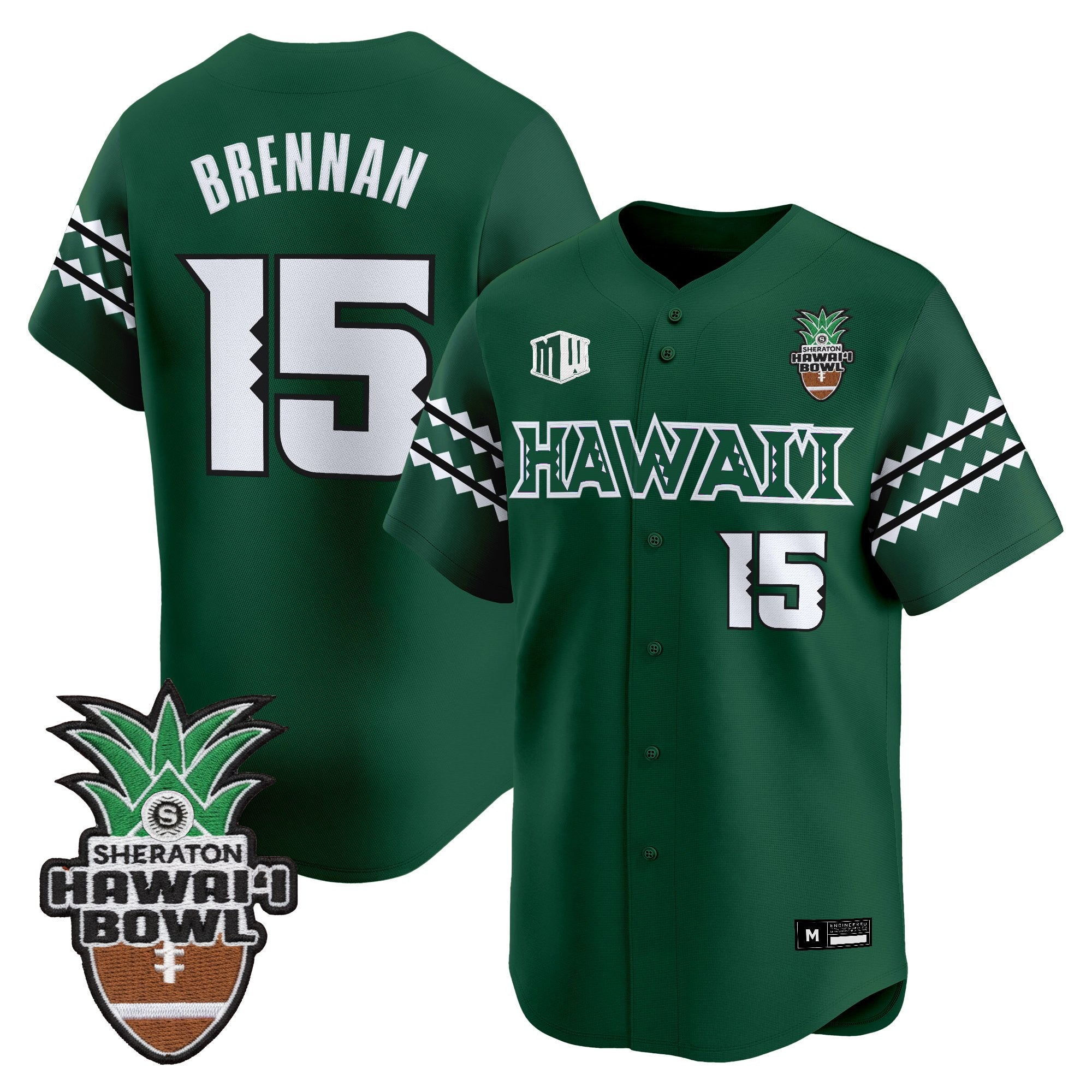 Men's Hawai'i Rainbow Warriors 2025 Hawai'i Bowl Vapor Baseball Jersey - All Stitched