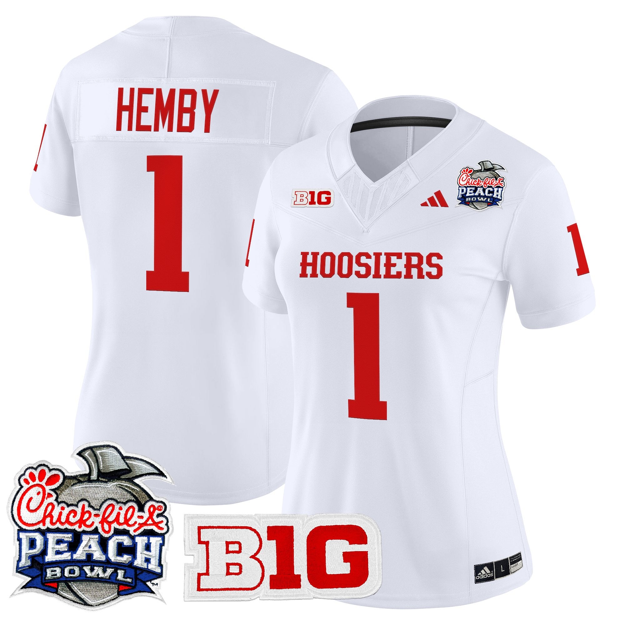 Women's Indiana Hoosiers 2026 Peach Bowl Vapor Limited Jersey V2 - All Stitched